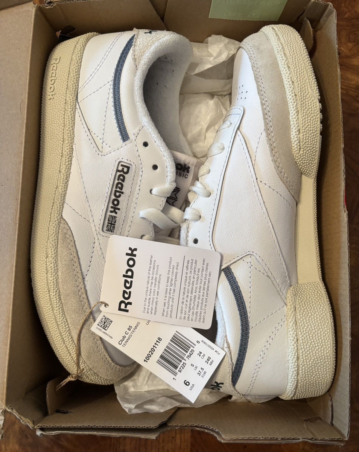 Reebok Reebok Club C 85 'White Grey Chalk' Size US 6 / EU 39 - 9 Thumbnail
