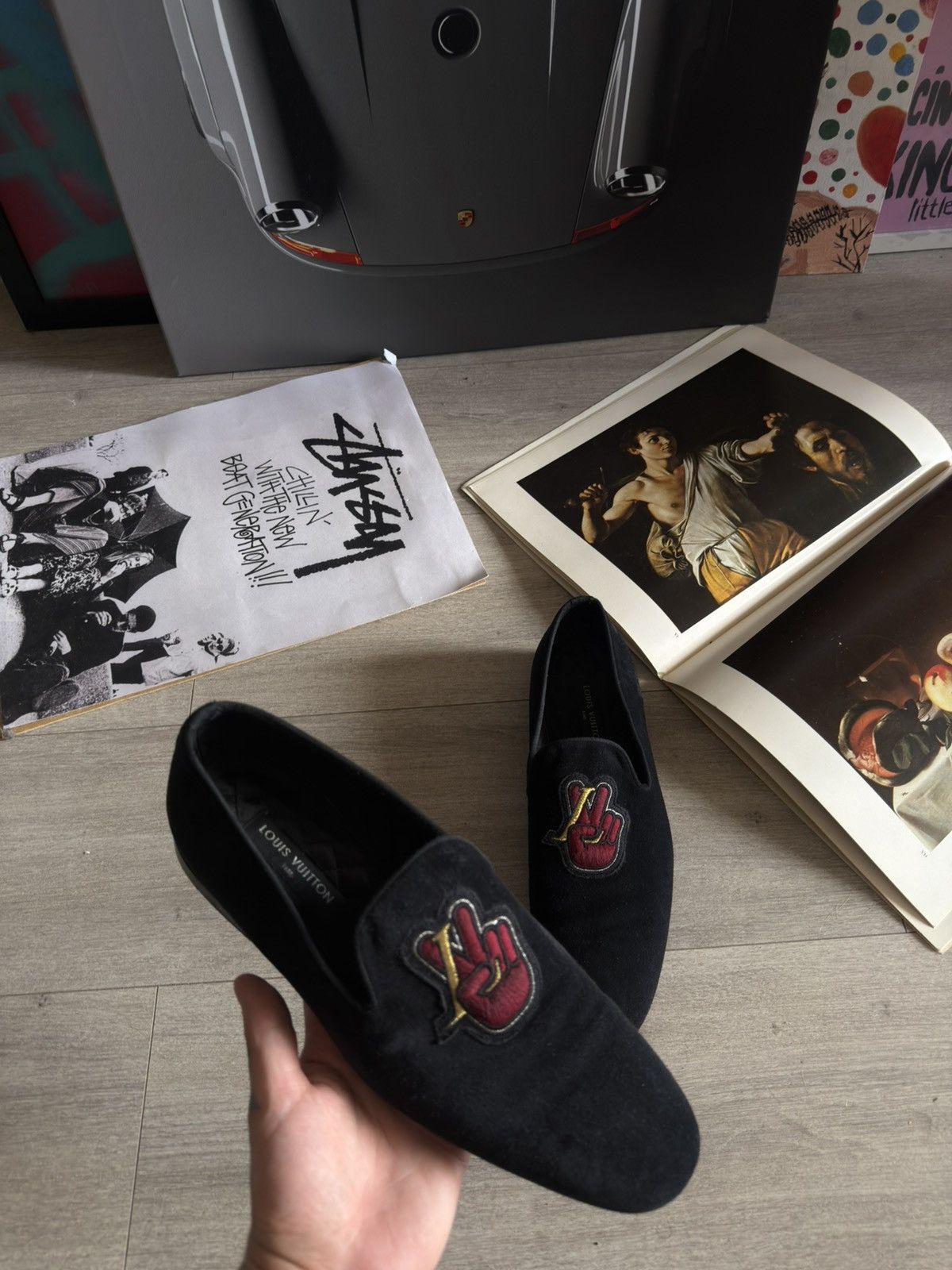 Louis Vuitton Louis vuitton loaffers HAND PEACE LOGO EMBROIDERY Size US 8 / EU 41 - 24 Thumbnail