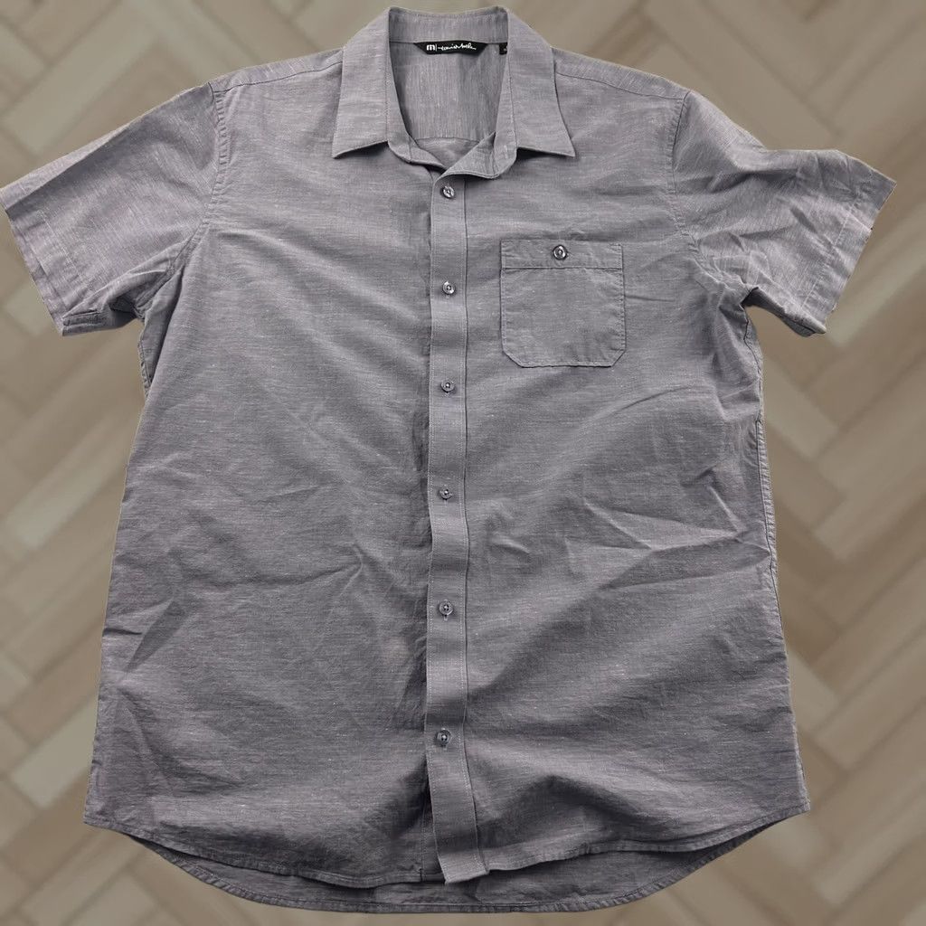 TravisMathew Travis Mathew Short Sleeve Button-Up Shirt Men's L Purple Size US L / EU 52-54 / 3 - 1 Thumbnail