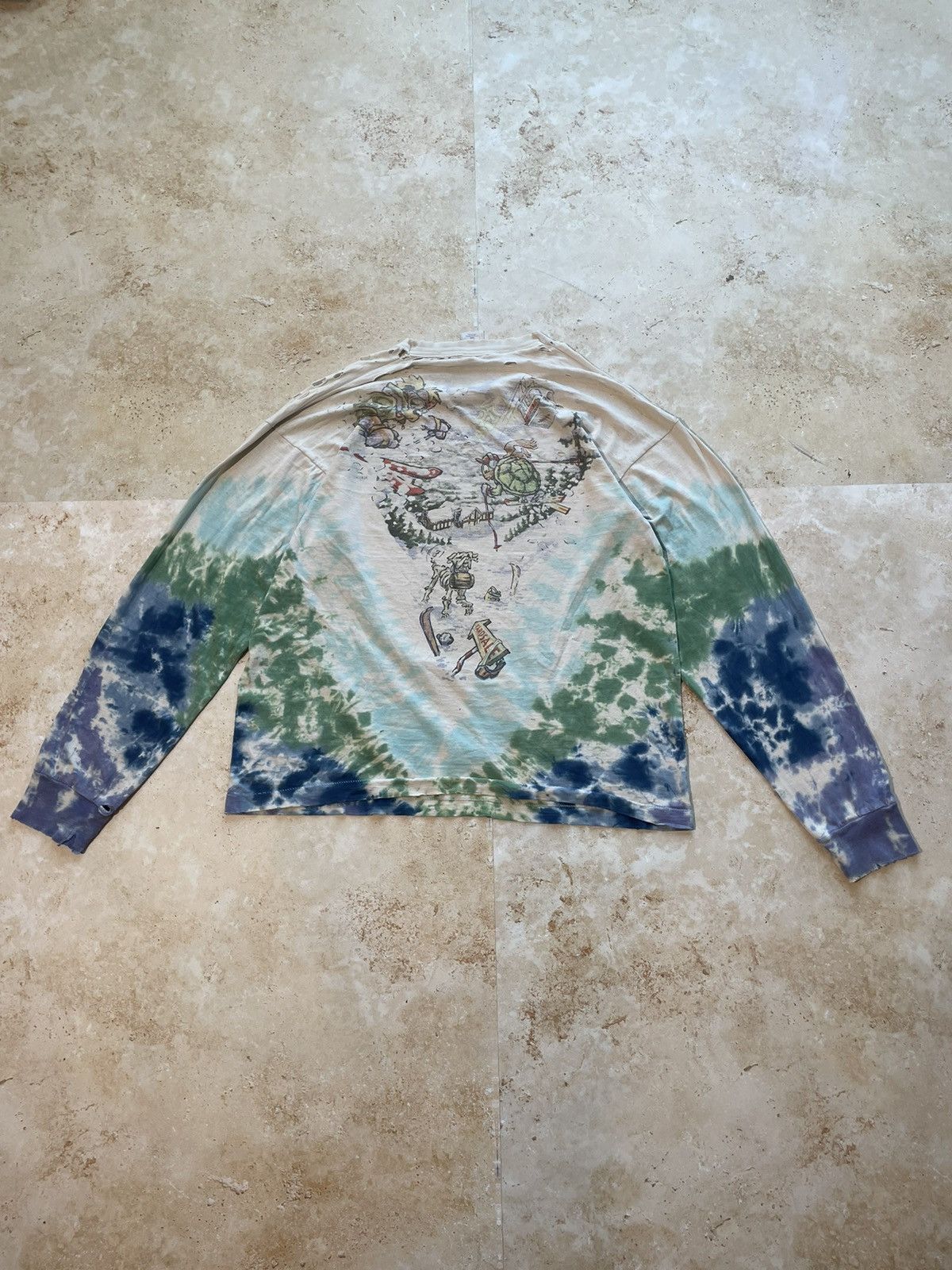 Band Tees × Grateful Dead × Vintage Vintage Grateful Dead Band Tour Tshirt Tie Dye Size US XL / EU 56 / 4 - 2 Thumbnail