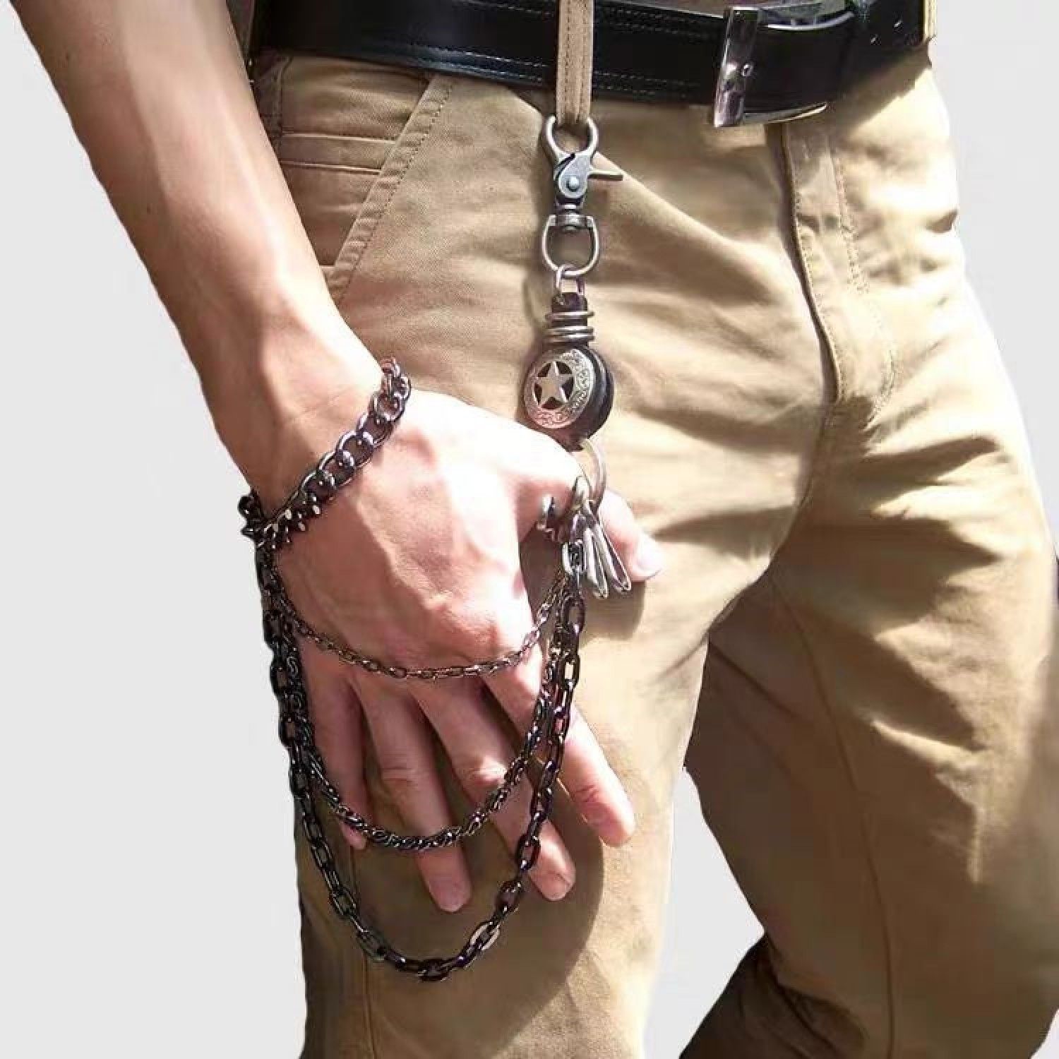 Jewelry Star Pointed 3 layer Dermis Metal Pants Chain Size ONE SIZE - 1 Thumbnail