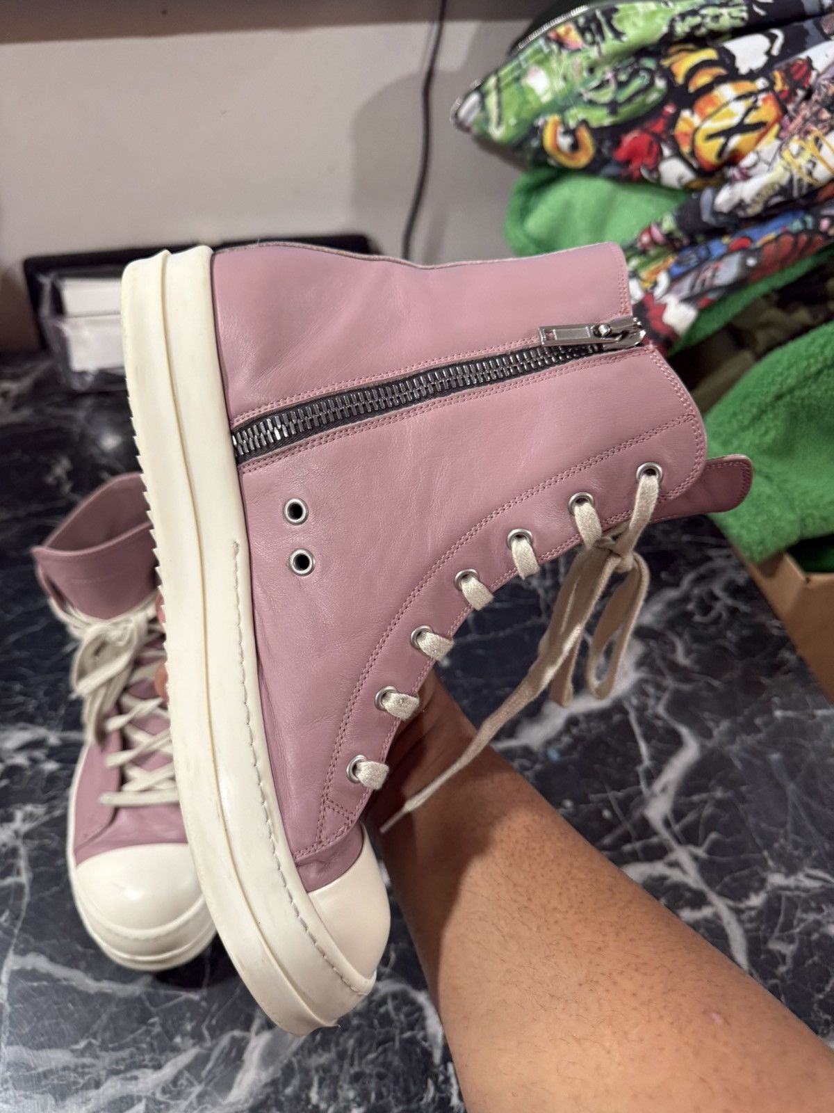 Rick Owens Rick Owens Hi Ramone Size 43 EU / 10 US Size US 10 / EU 43 - 8 Thumbnail
