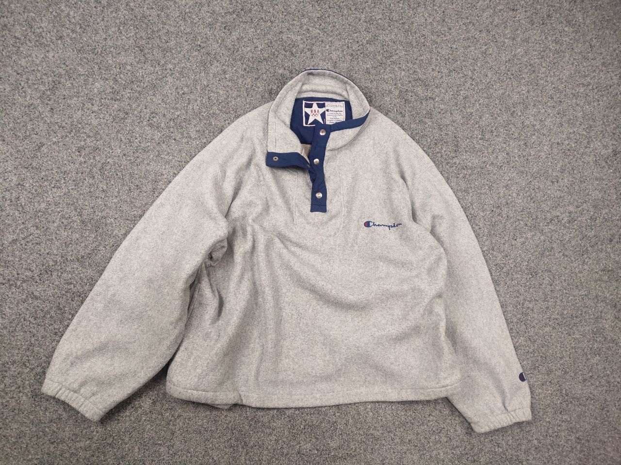 Champion Vintage 94's Champion Olympic USA logo Pullover Gray Fleece Size US XL / EU 56 / 4 - 2 Thumbnail