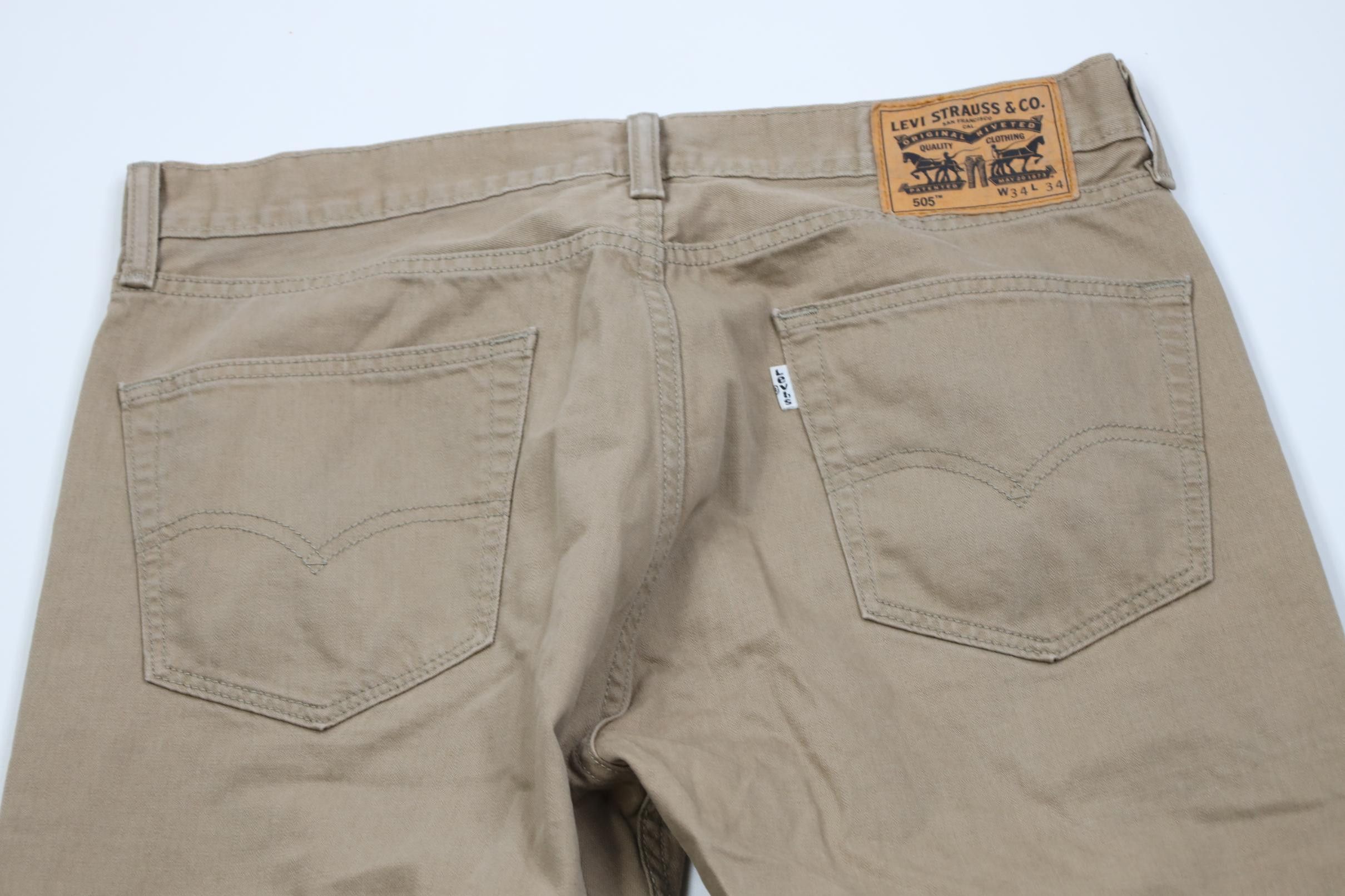 Levi's Vintage Y2K Levis 505 Regular Straight Leg Jeans Brown Size US 34 / EU 50 - 10 Thumbnail