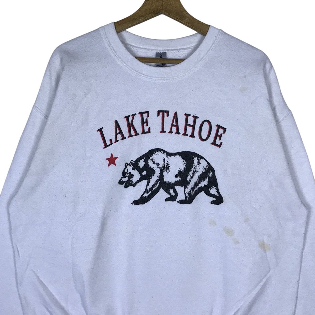 Gildan Vintage Gildan Lake Tahoe Pullover Jumper Sweatshirt Size US L / EU 52-54 / 3 - 2 Thumbnail