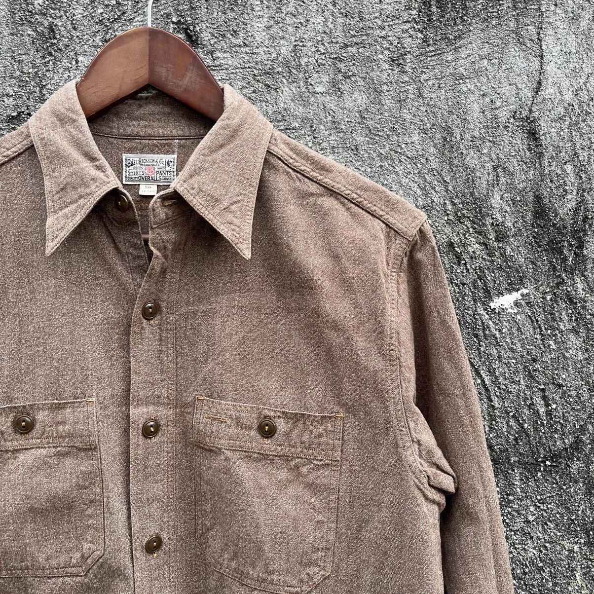 Buzz Rickson's Buzz Rickson Mock Twist Chambray Brown Size US L / EU 52-54 / 3 - 2 Thumbnail