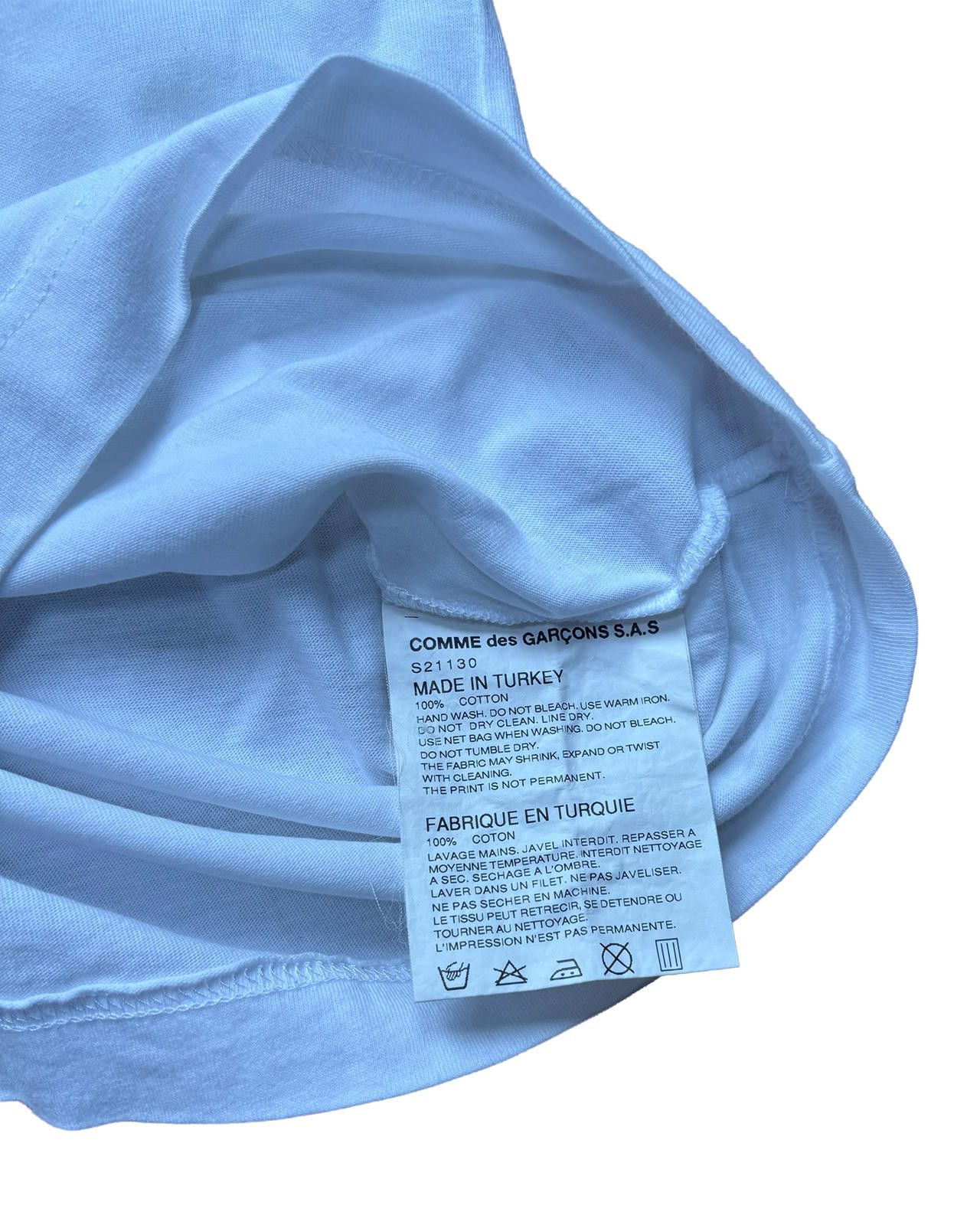 Comme des Garcons CDG Shirt Dot Panel Tee White S Size US S / EU 44-46 / 1 - 3 Thumbnail