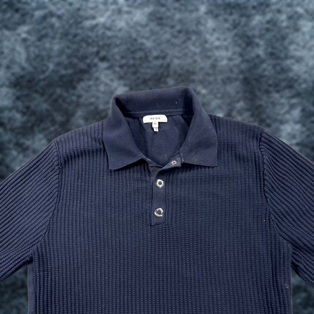 Reiss Reiss Polo Shirt Mens Medium Navy Blue Short Sleeve Knit Button Casual Preppy Size US M / EU 48-50 / 2 - 1 Thumbnail