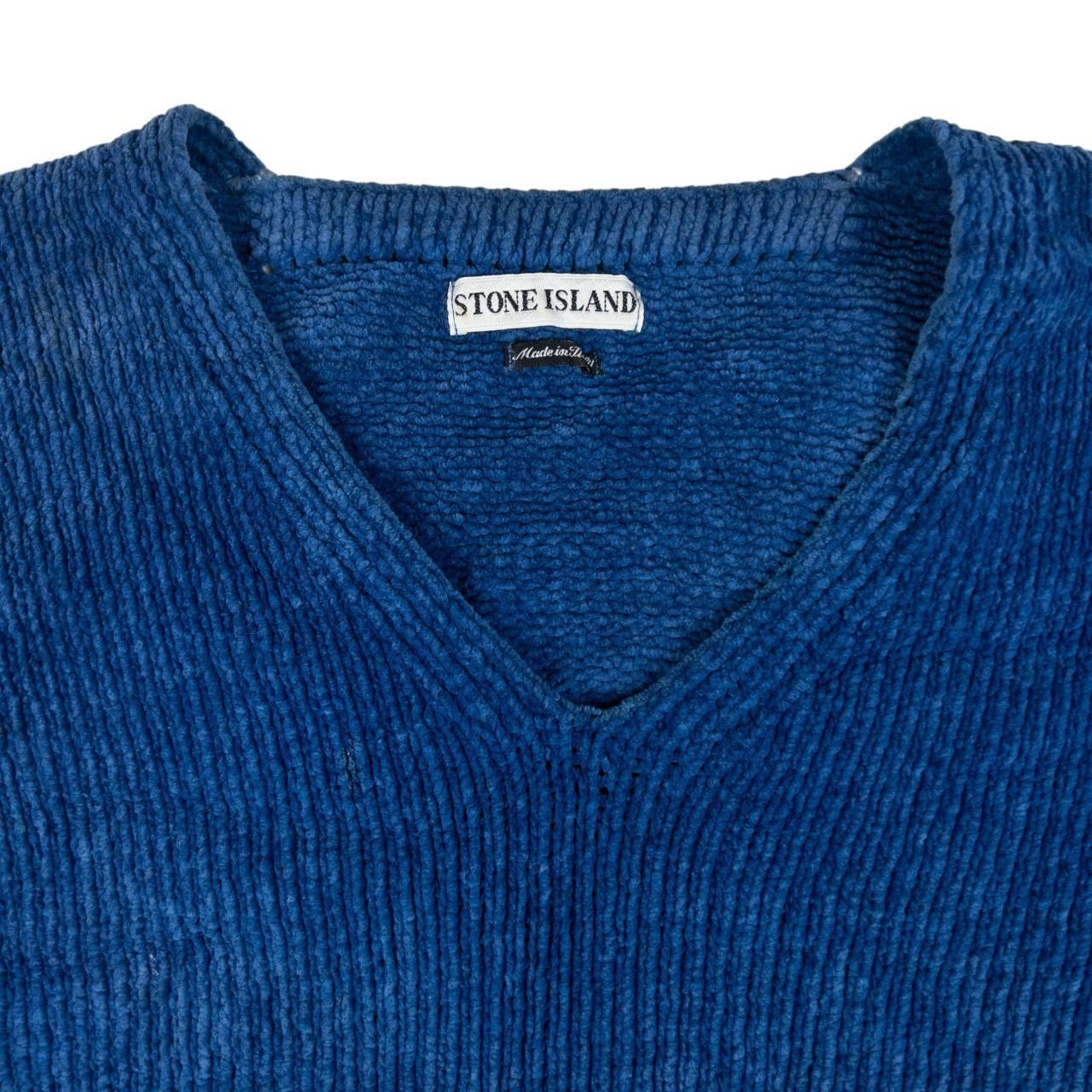 Stone Island Vintage 90s Stone Island Chenille Jumper Size XL Size US XL / EU 56 / 4 - 3 Thumbnail