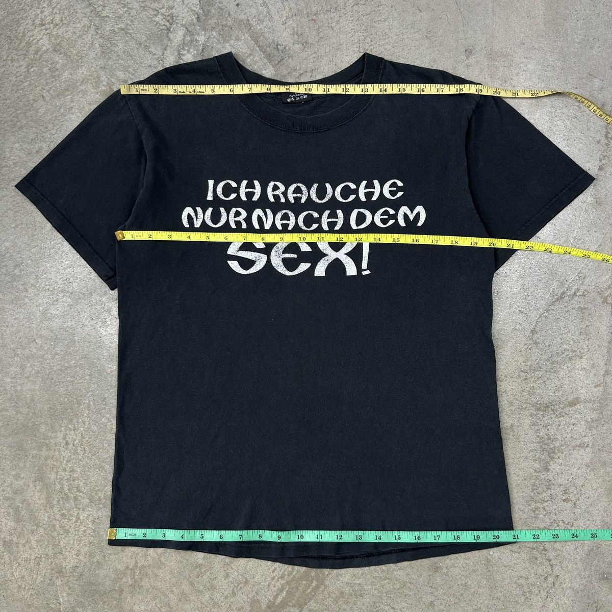 Vintage 1990s German Wording Tee Size US M / EU 48-50 / 2 - 10 Thumbnail
