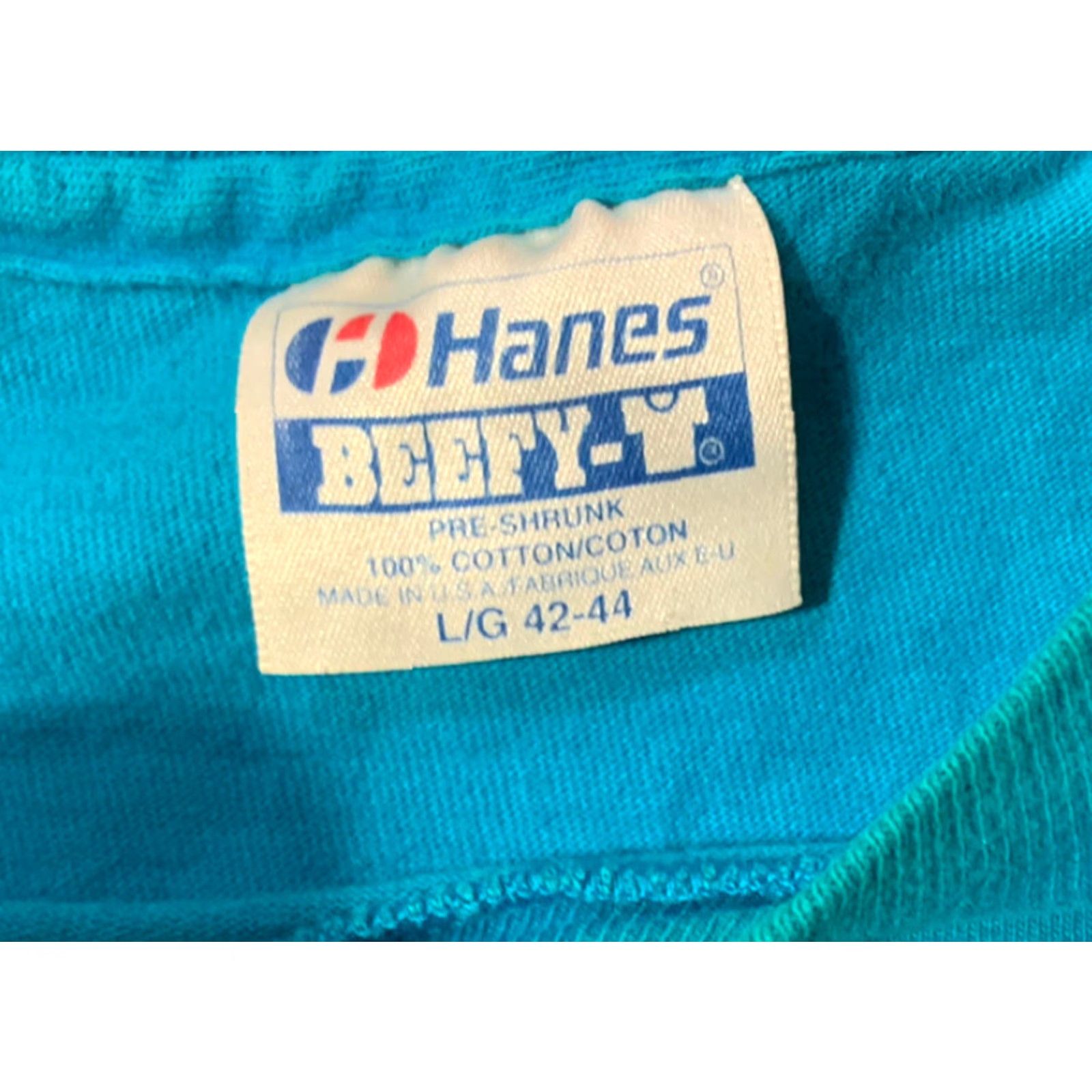 Hanes VINTAGE 90s Arizona Rattlers Arena Football Hanes Single Stitch Teal T-Shirt Adult Large Mens Size US L / EU 52-54 / 3 - 2 Thumbnail
