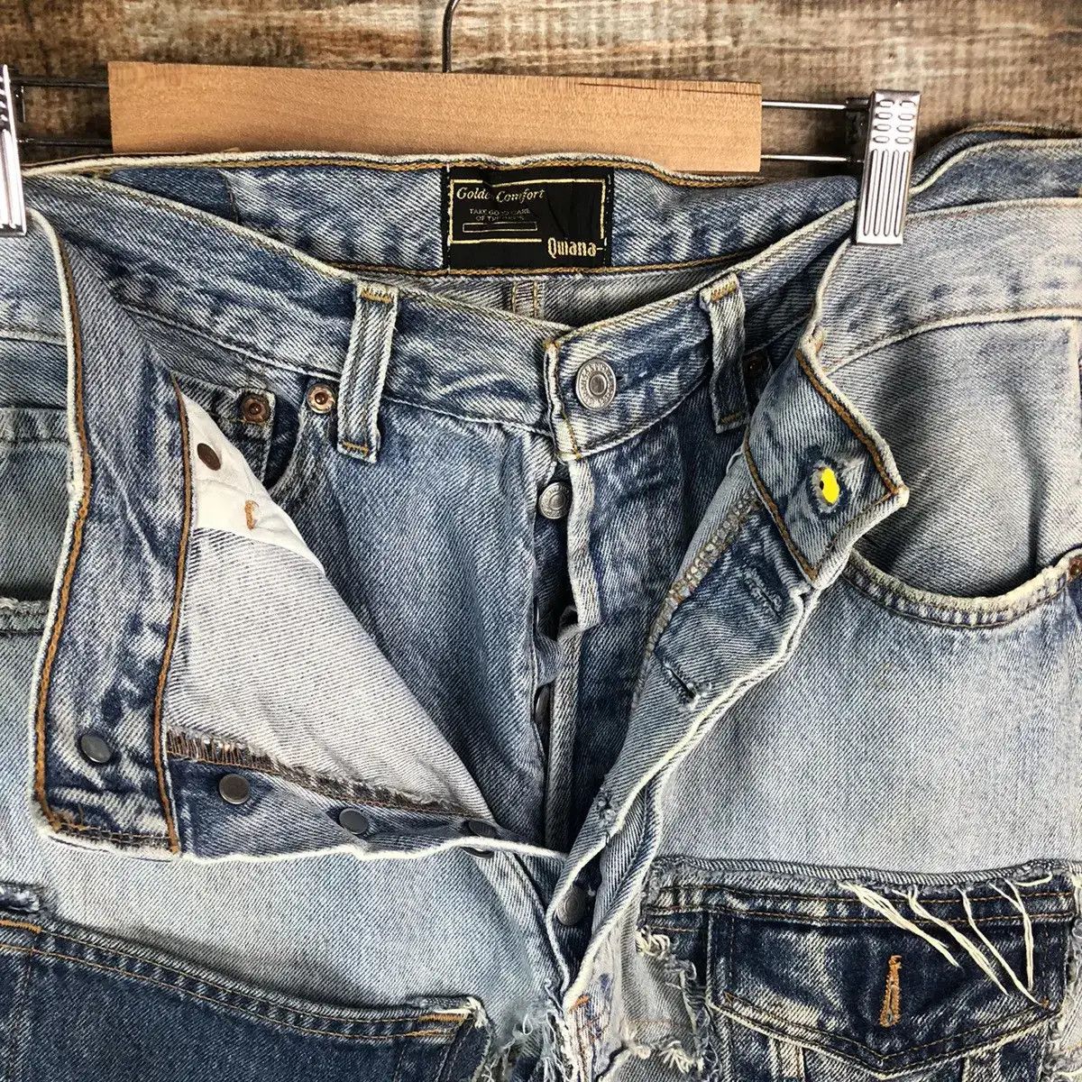 Levi's DLL Levis X Quana double waist reconstruct Denim #A2067 Size US 32 / EU 48 - 15 Thumbnail