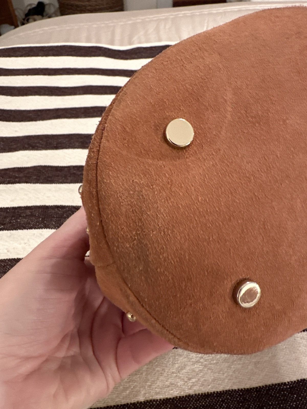 Sezane Sezane Hope Bag in Blush Suede Size ONE SIZE - 9 Thumbnail