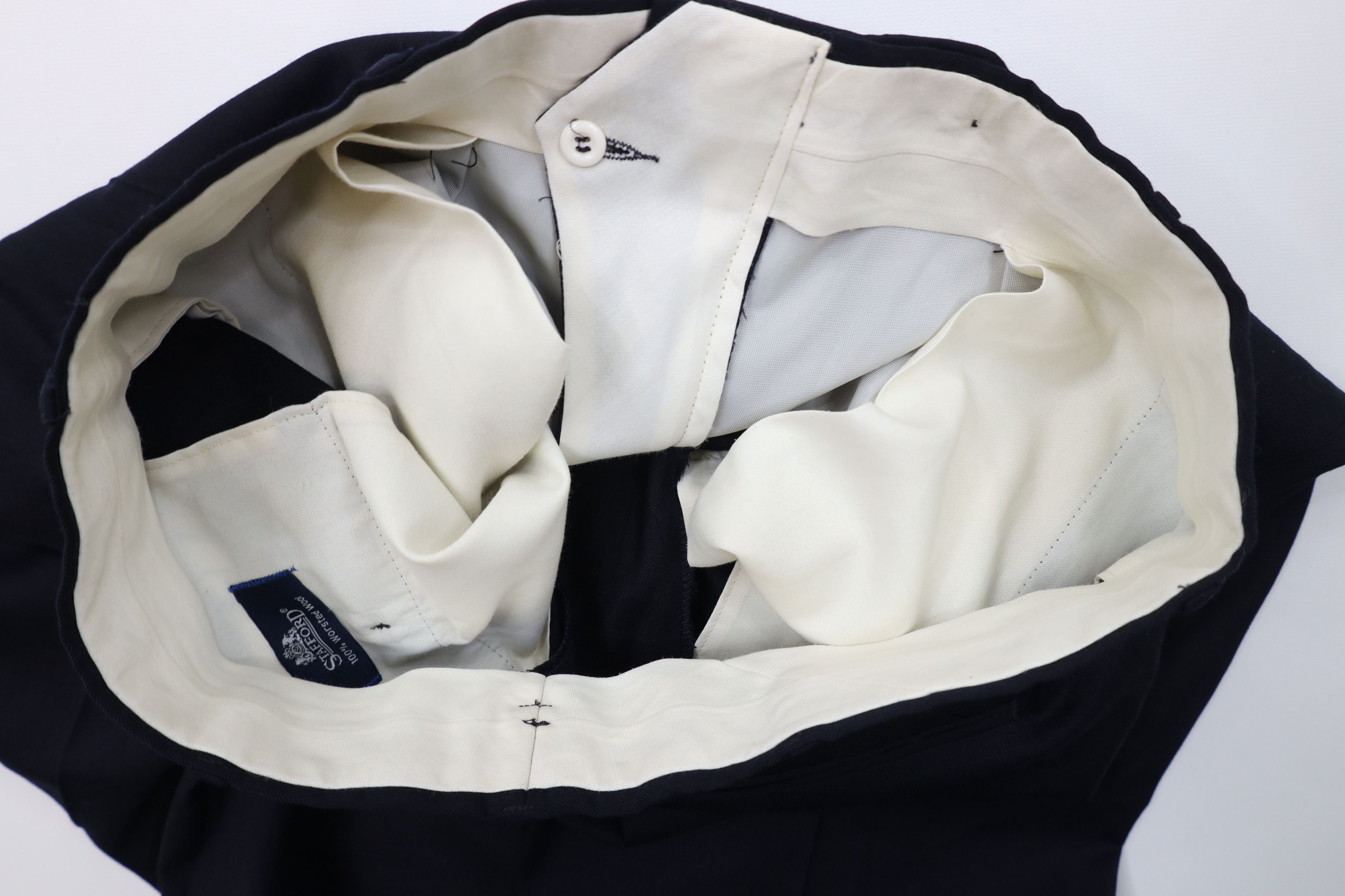 Vintage Vintage 90s Streetwear Wool Herringbone Wide Leg Chino Pants Size US 32 / EU 48 - 12 Thumbnail