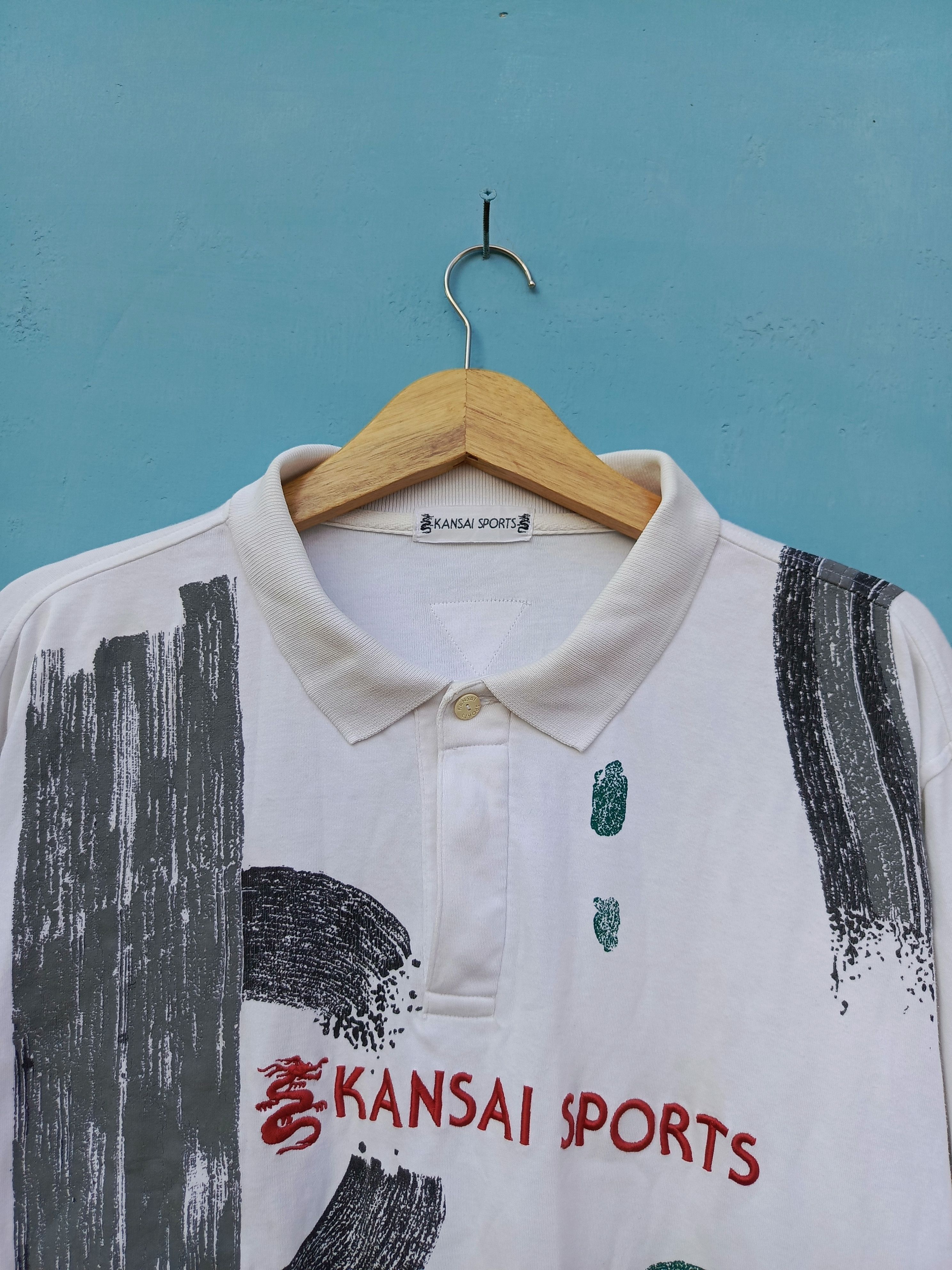 Japanese Brand Kansai Sports Japan Polo Shirt – Vintage Street Style Size US L / EU 52-54 / 3 - 2 Thumbnail