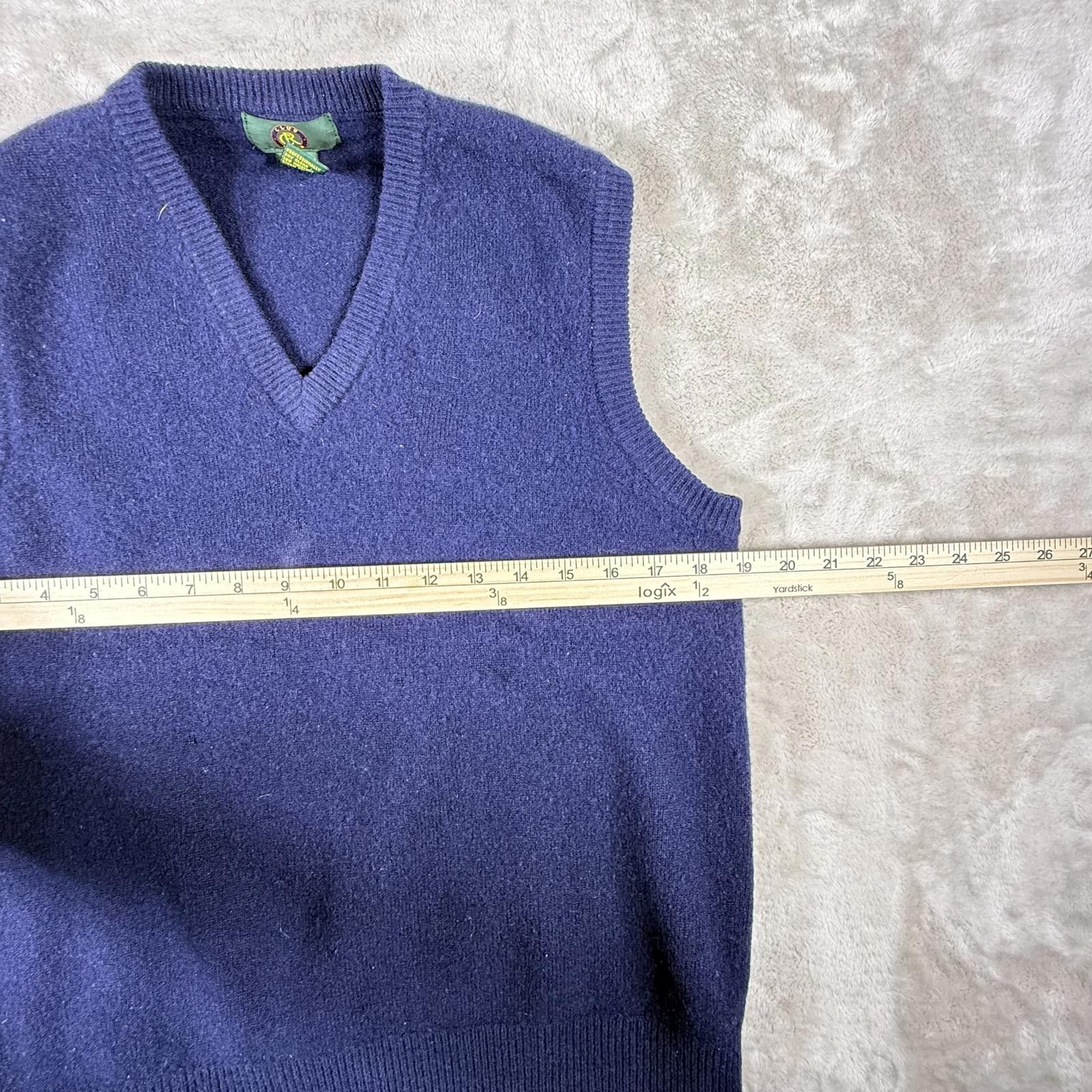 Club Room Club Room Vest Men's S Navy Pure New 100% Lambs Wool Size US S / EU 44-46 / 1 - 2 Thumbnail