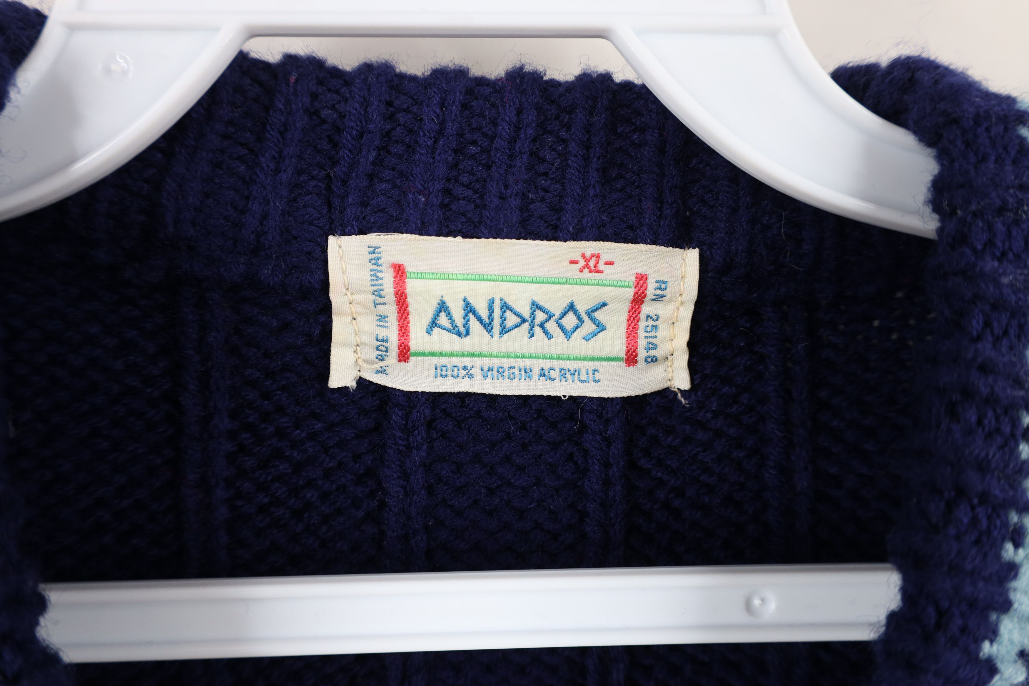 Vintage Vintage 70s Streetwear Block Ribbed Knit Crewneck Sweater Size XL / US 12-14 / IT 48-50 - 7 Thumbnail