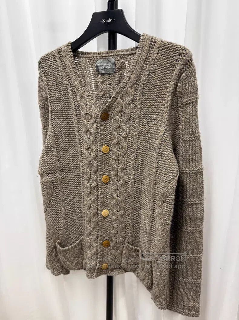 Takahiromiyashita The Soloist. Takahiromiyashita The Soloist. Coarse Knit Hemp Open Cardi Size M / US 6-8 / IT 42-44 - 2 Thumbnail