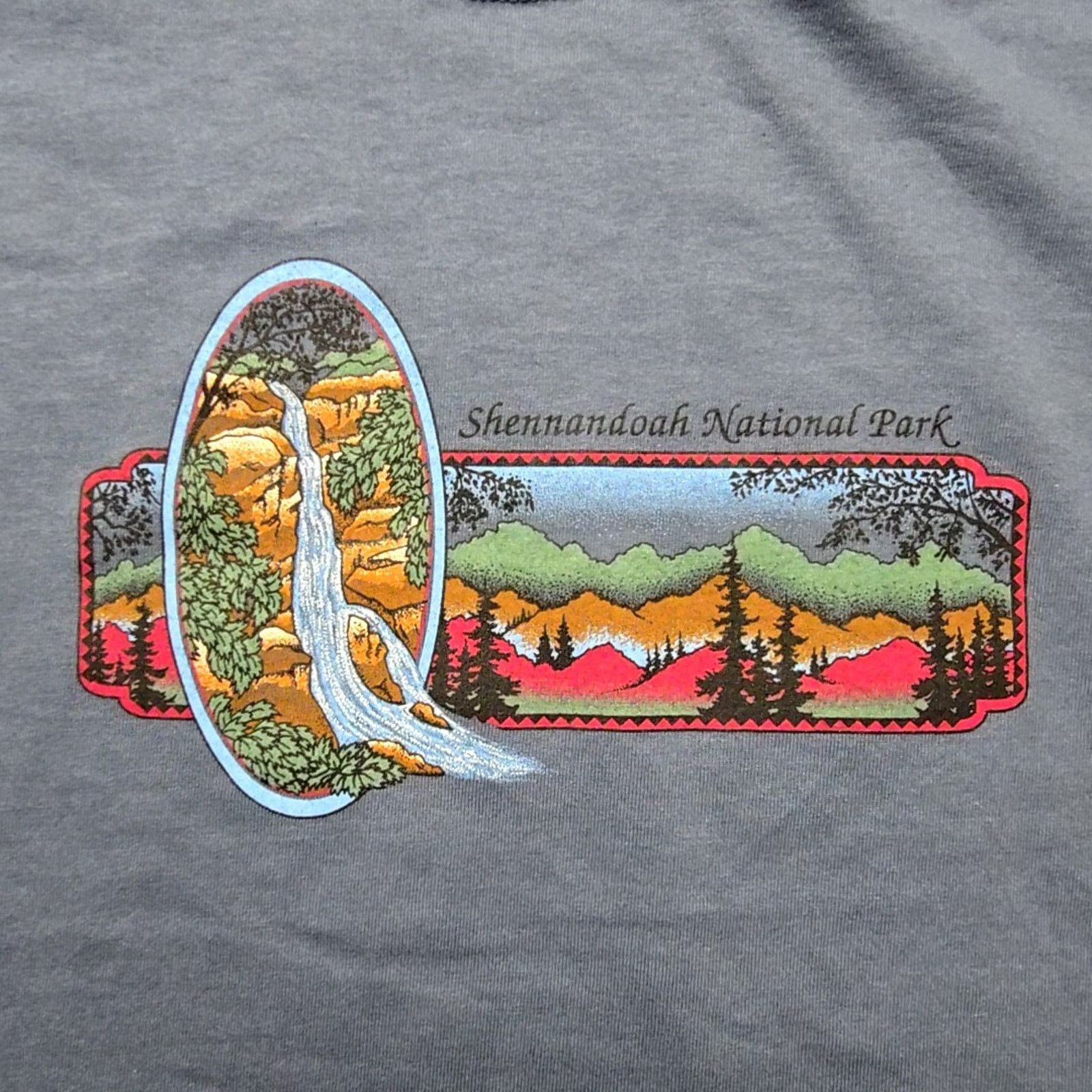 Anvil Vintage Shenandoah National Park Blue Medium Nature Tee Size US M / EU 48-50 / 2 - 2 Thumbnail