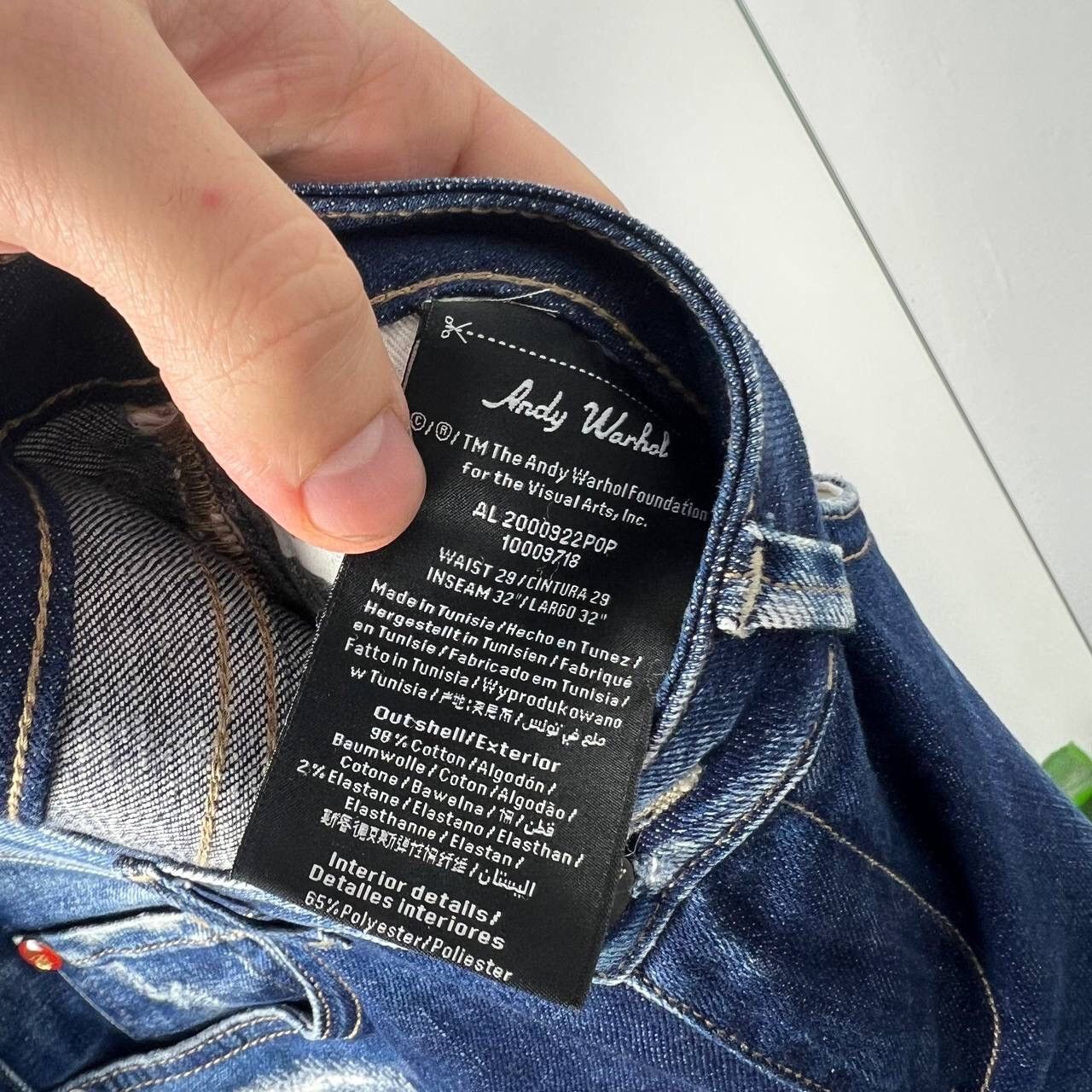 Andy Warhol × Hysteric Glamour Y2K Archive Andy Warhol Denim Distressed Jean Pistol Printed Size 29" - 10 Thumbnail
