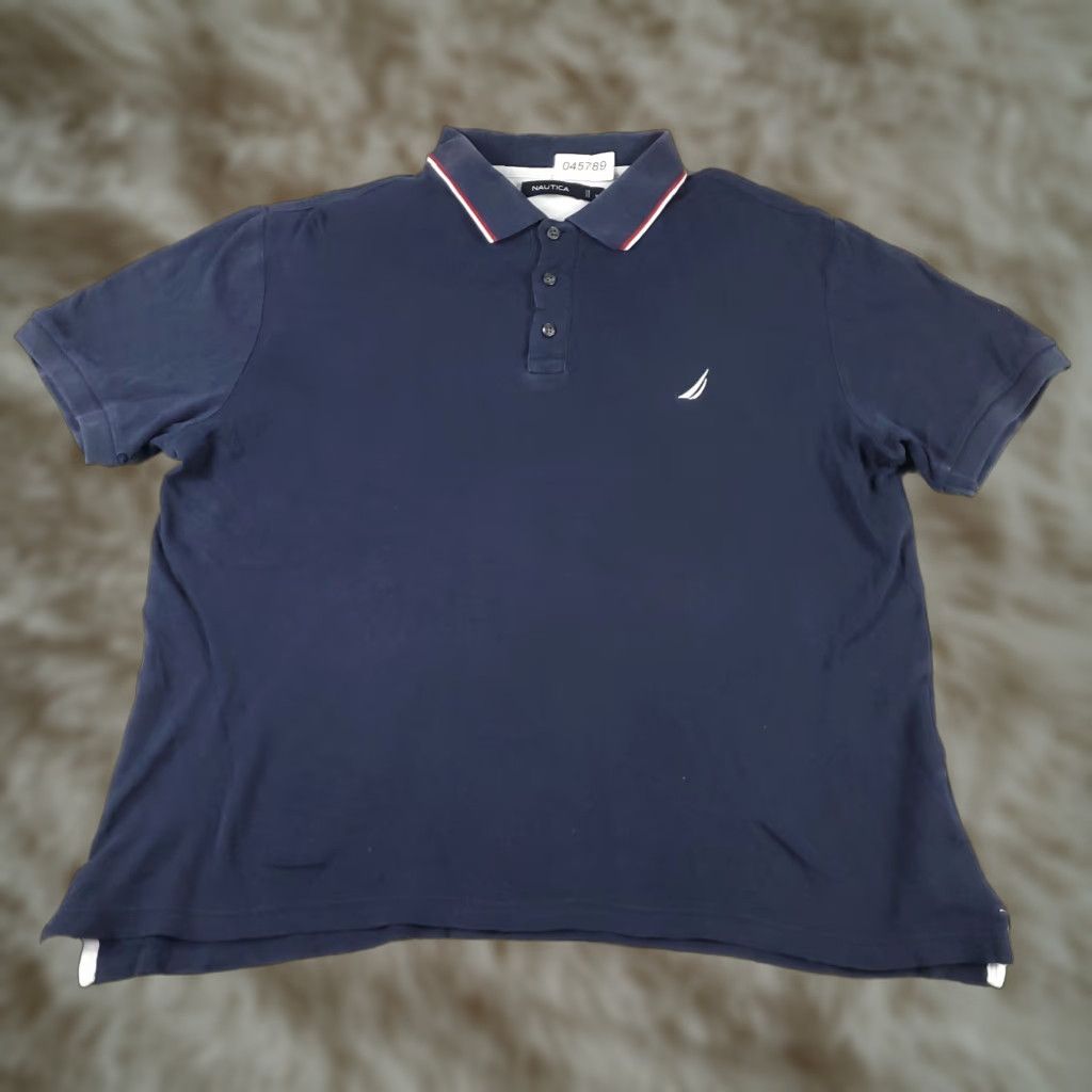 Nautica Nautica Polo Shirt Mens Size Medium Blue Solid Short Sleeve Casual Polo Shirt Adult M Blue Nautica Polo Mens Medium Blue 90s Preppy Sports Style Size US M / EU 48-50 / 2 - 1 Thumbnail