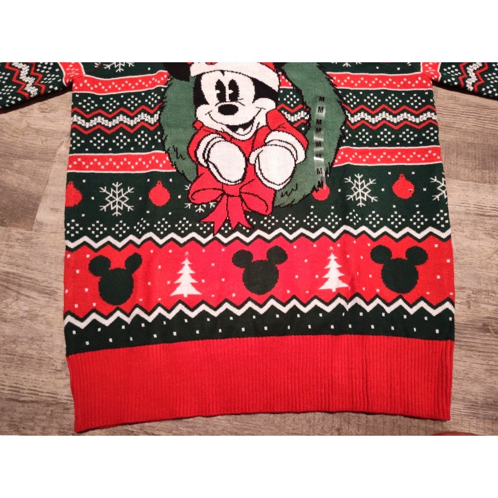 Disney VINTAGE Disney Mickey Mouse Christmas Sweater Men Medium Holiday Knit Pullover Size US M / EU 48-50 / 2 - 6 Thumbnail