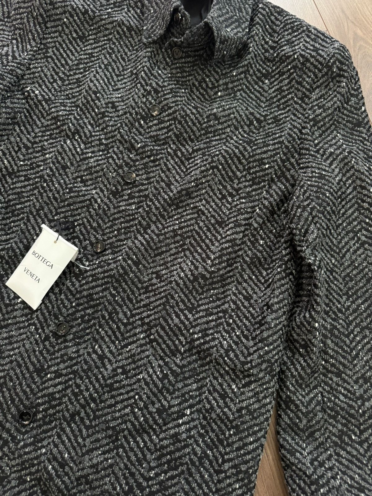 Bottega Veneta Bottega Veneta Herringbone wool blend jacket Size US L / EU 52-54 / 3 - 3 Thumbnail