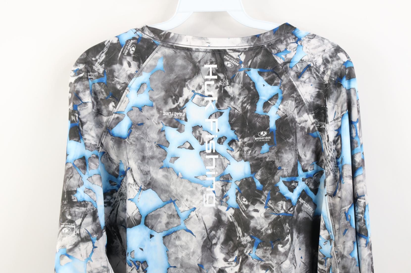 Vintage Huk Fishing Mossy Oak Camouflage Long Sleeve T-Shirt Gray Size US XXL / EU 58 / 5 - 11 Thumbnail
