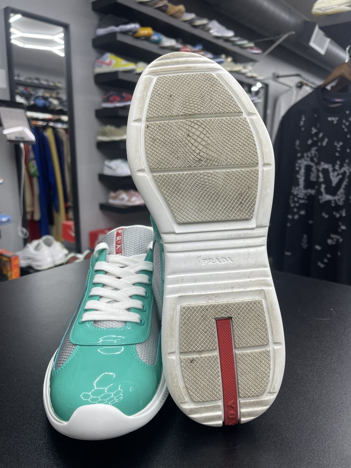 Prada Size 8/41EU - Prada Arena Low Tops Light Blue Size US 8 / EU 41 - 10 Thumbnail