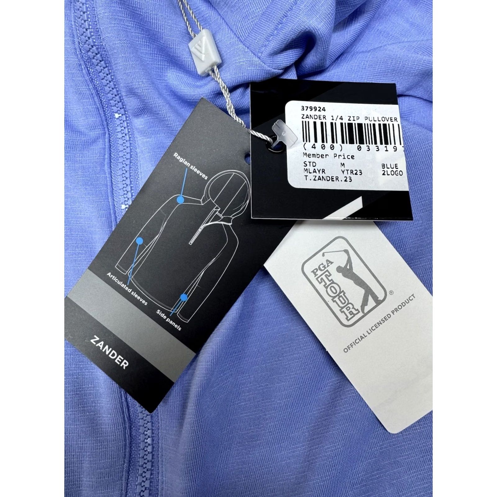 Vintage Waste Management Open Golf 1/4 Zip Blue Performance Hoodie Mens M NWT Size US M / EU 48-50 / 2 - 8 Thumbnail