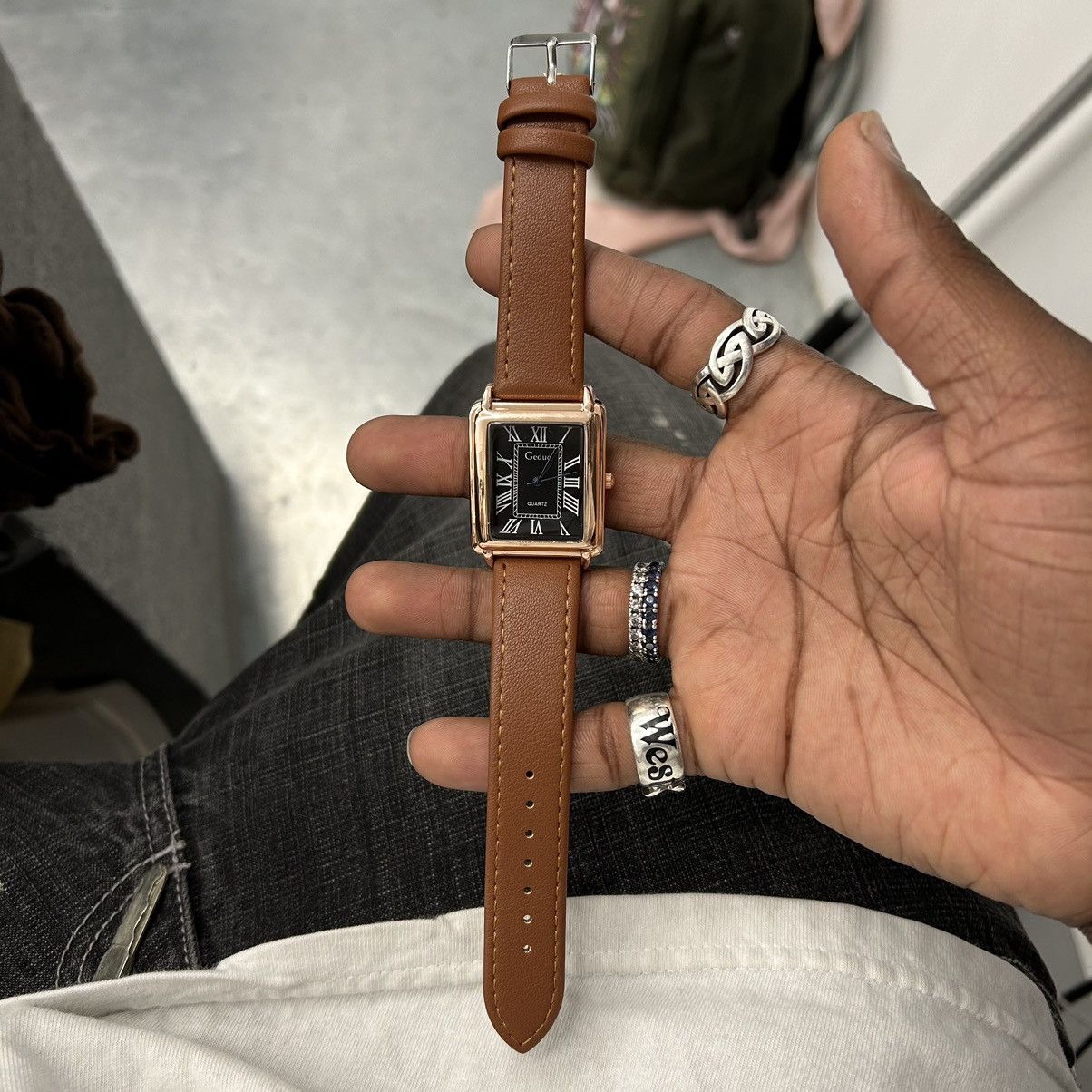 Japanese Brand Vintage 90s vintage retro luxury style quartz leather watch Size ONE SIZE - 5 Thumbnail