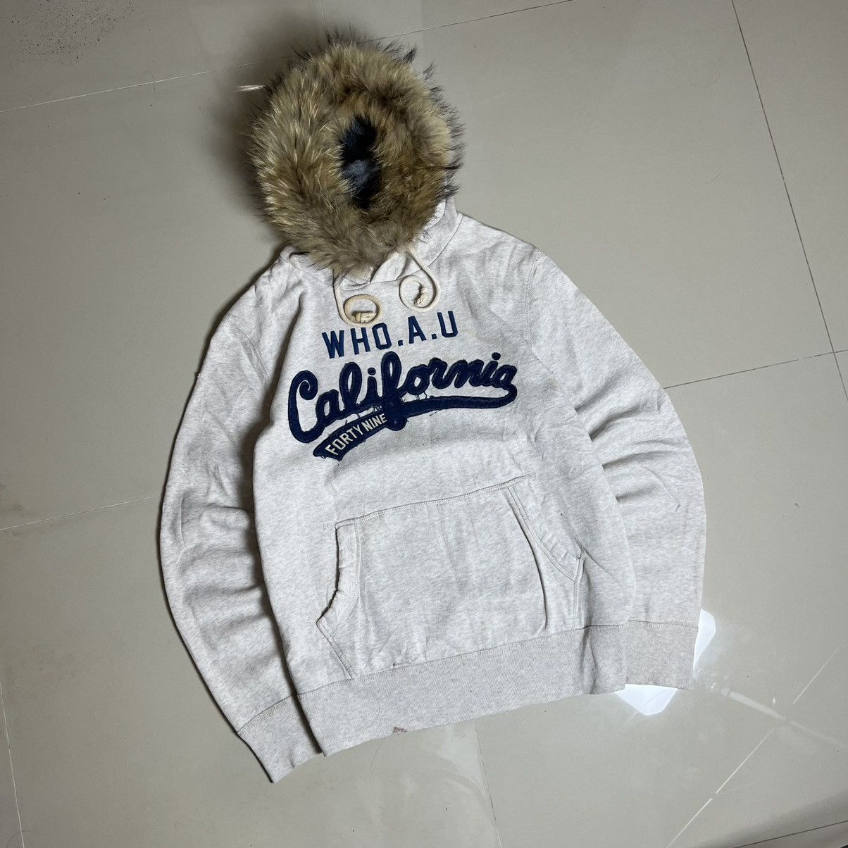 Japanese Brand WHO.A.U California Hoodie – Faux Fur XL Street Fit Size XL / US 12-14 / IT 48-50 - 2 Thumbnail