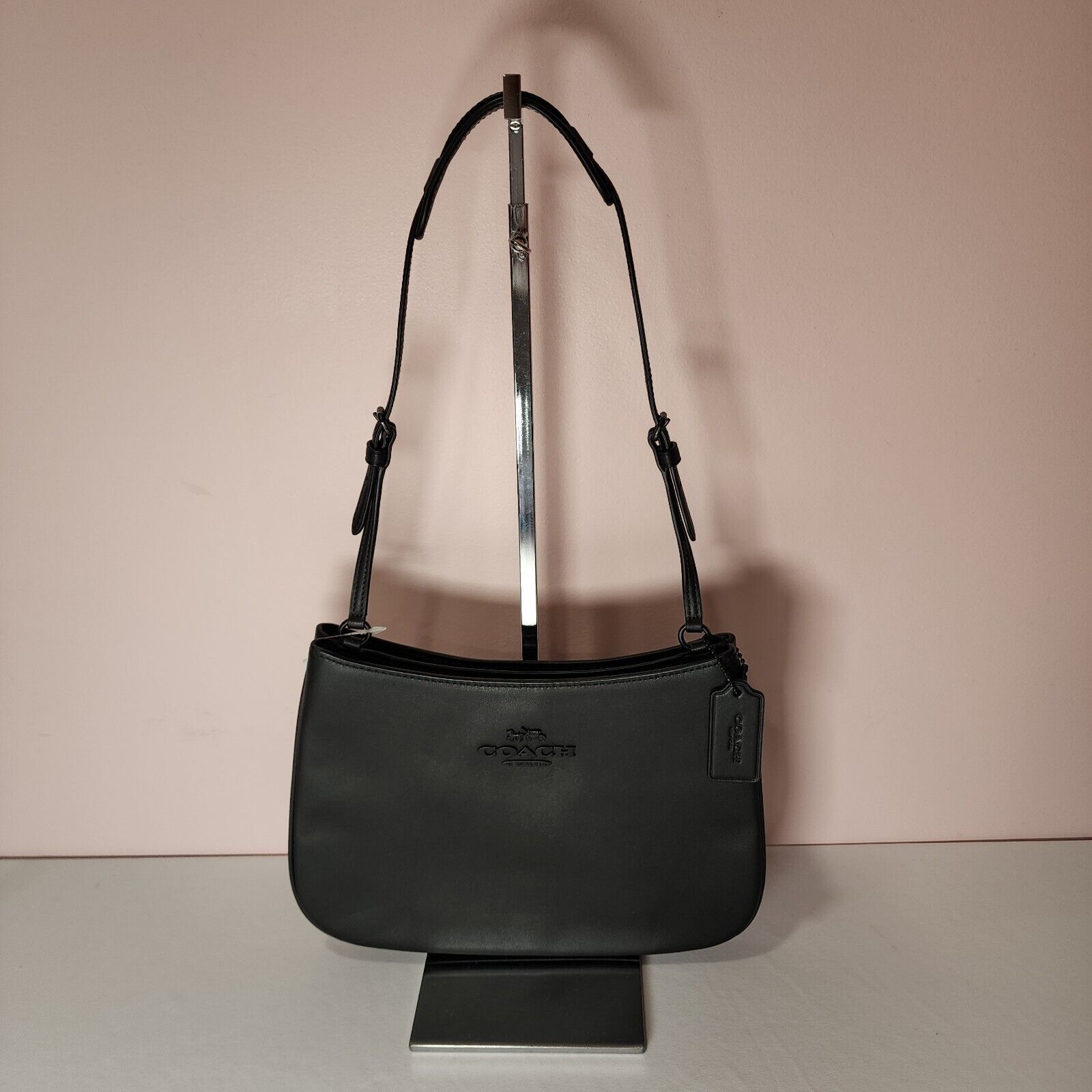 Coach NWT Coach CP101 Penelope Leather Shoulder Bag Black Size ONE SIZE - 1 Thumbnail