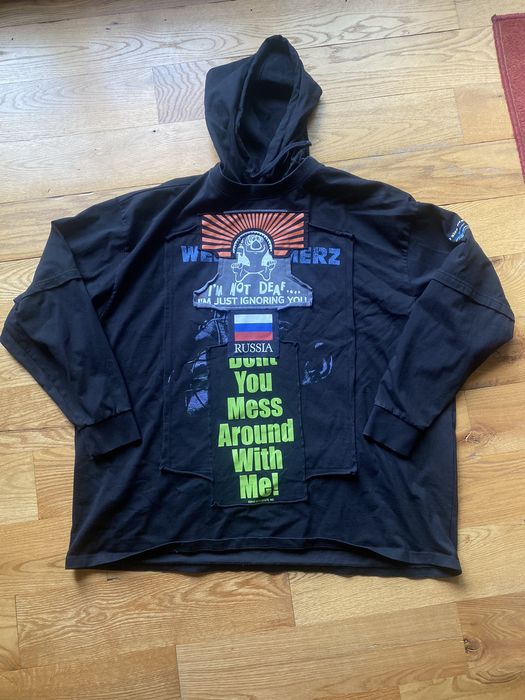 Vetements patchwork outlet hoodie