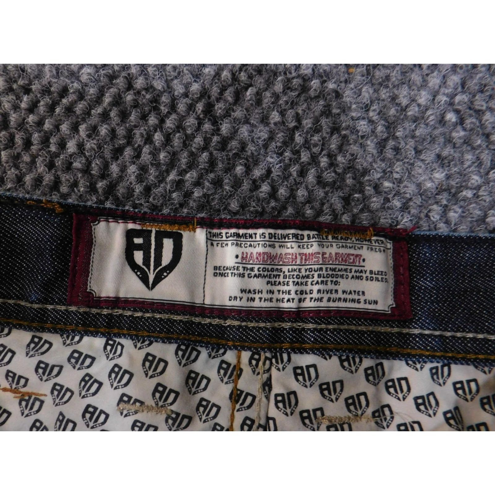Denime Artful Dodger Jeans 32 Blue Bootcut Embellished Pockets Denim Hip Hop Style Mens Size US 32 / EU 48 - 6 Thumbnail
