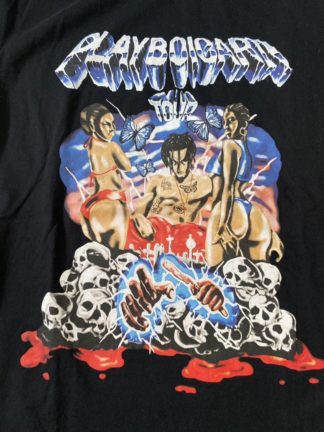 Rap Tees Bootleg Playboi Carti Tour Promo Tee Size US L / EU 52-54 / 3 - 2 Thumbnail