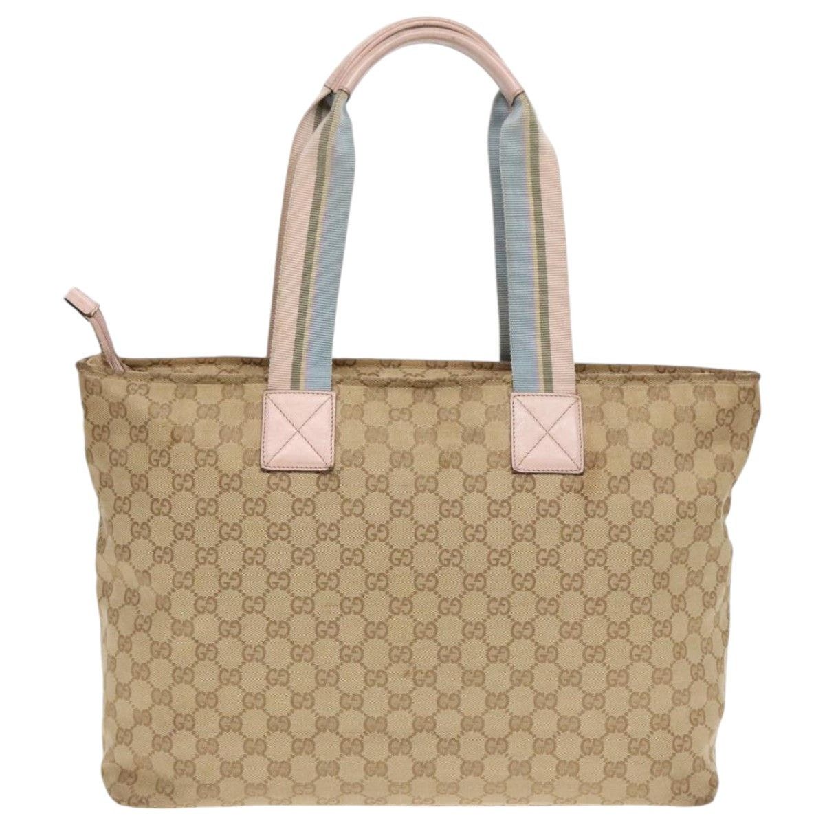 Gucci GUCCI GG Canvas Tote Bag Beige Size ONE SIZE - 3 Thumbnail