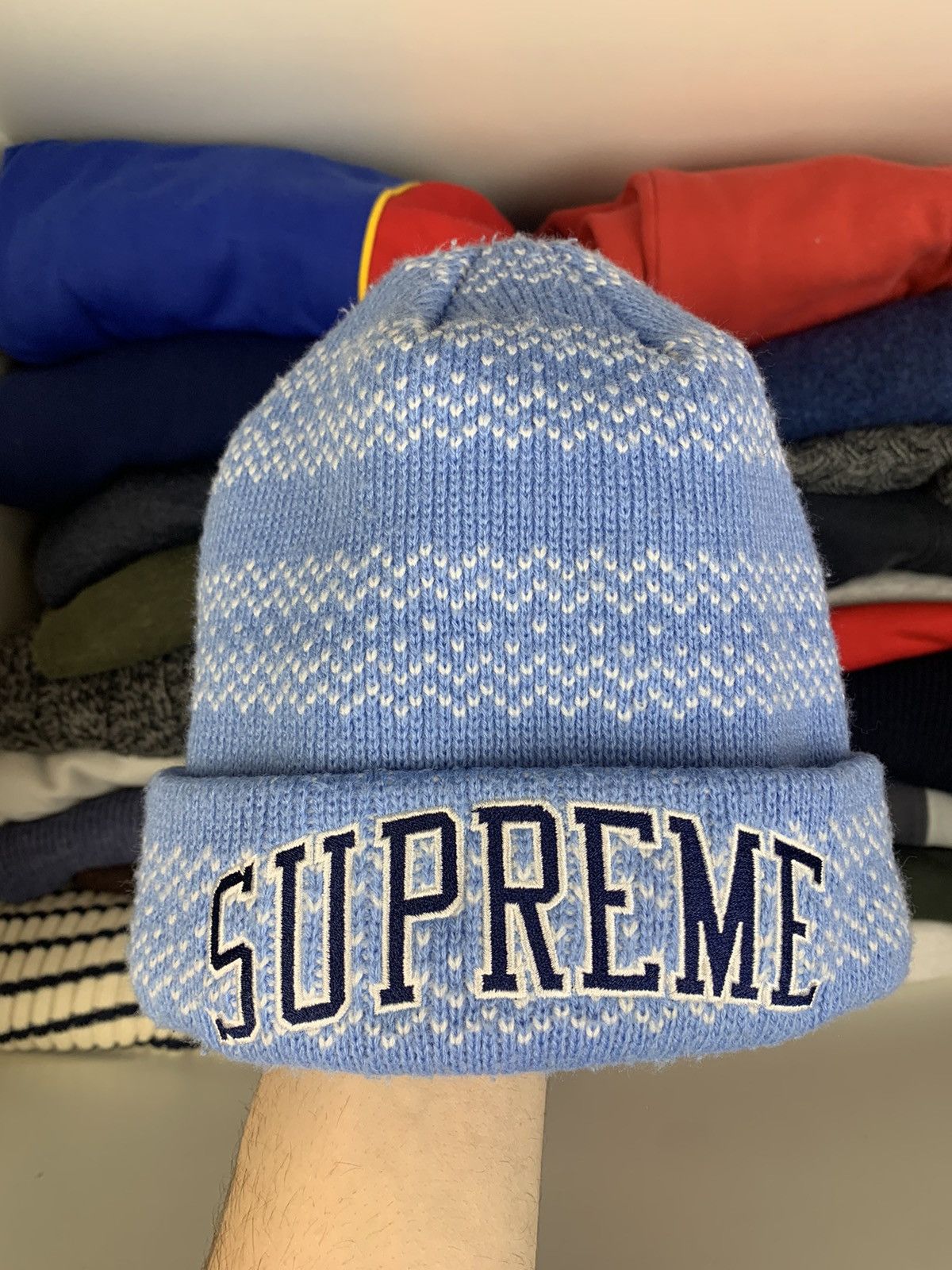 New Era × Supreme Supreme New Era Split Beanie Hat Size ONE SIZE - 8 Thumbnail