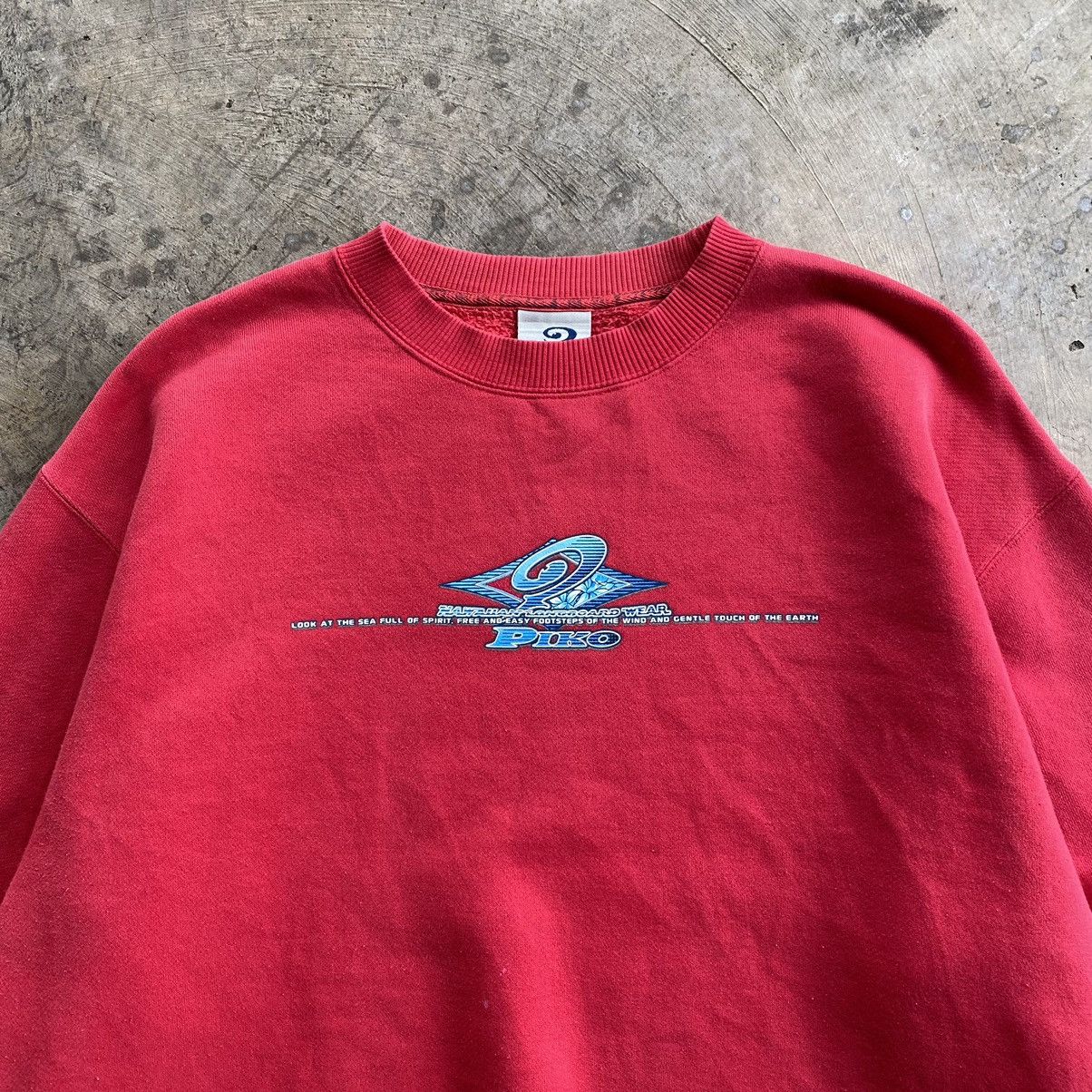 Vintage PIKO Hawaiian Surf Wear Big Logo Sweatshirt Size US L / EU 52-54 / 3 - 2 Thumbnail