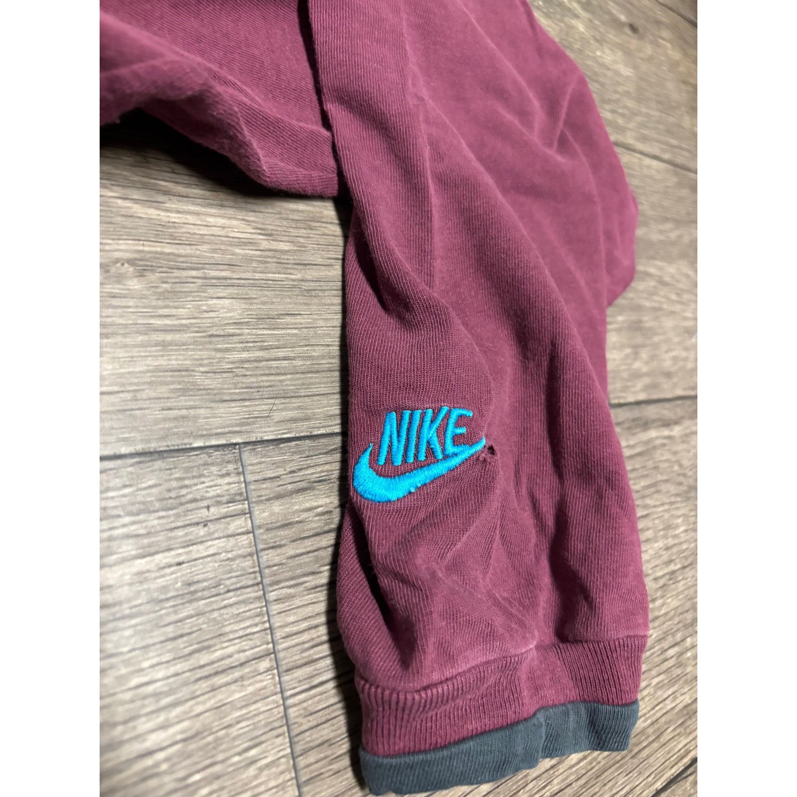 Nike × Vintage Vintage Nike Force Basketball Red Hoodie Sz M 90s Size US M / EU 48-50 / 2 - 3 Thumbnail
