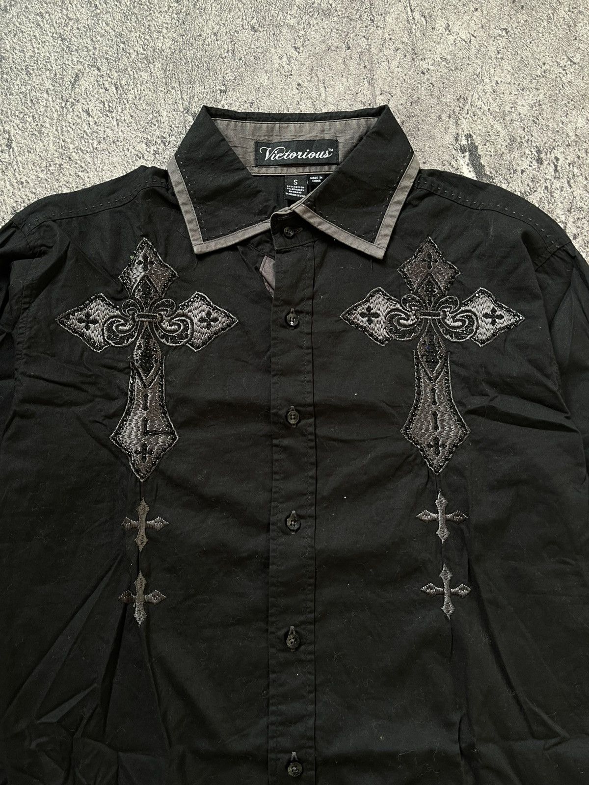 Japanese Brand Y2K Victorius Cross style ifsixwasnine shirt Size US M / EU 48-50 / 2 - 2 Thumbnail