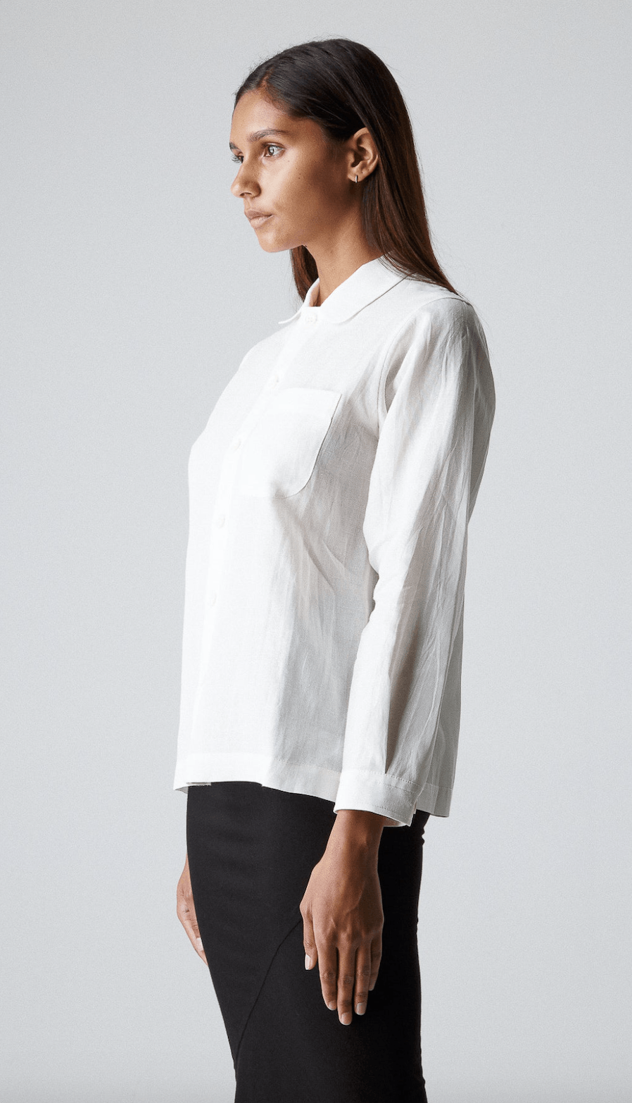Beaugan $800 NWT BEAUGAN PAJAMA SHIRT IN BONE Size S / US 4 / IT 40 - 4 Thumbnail