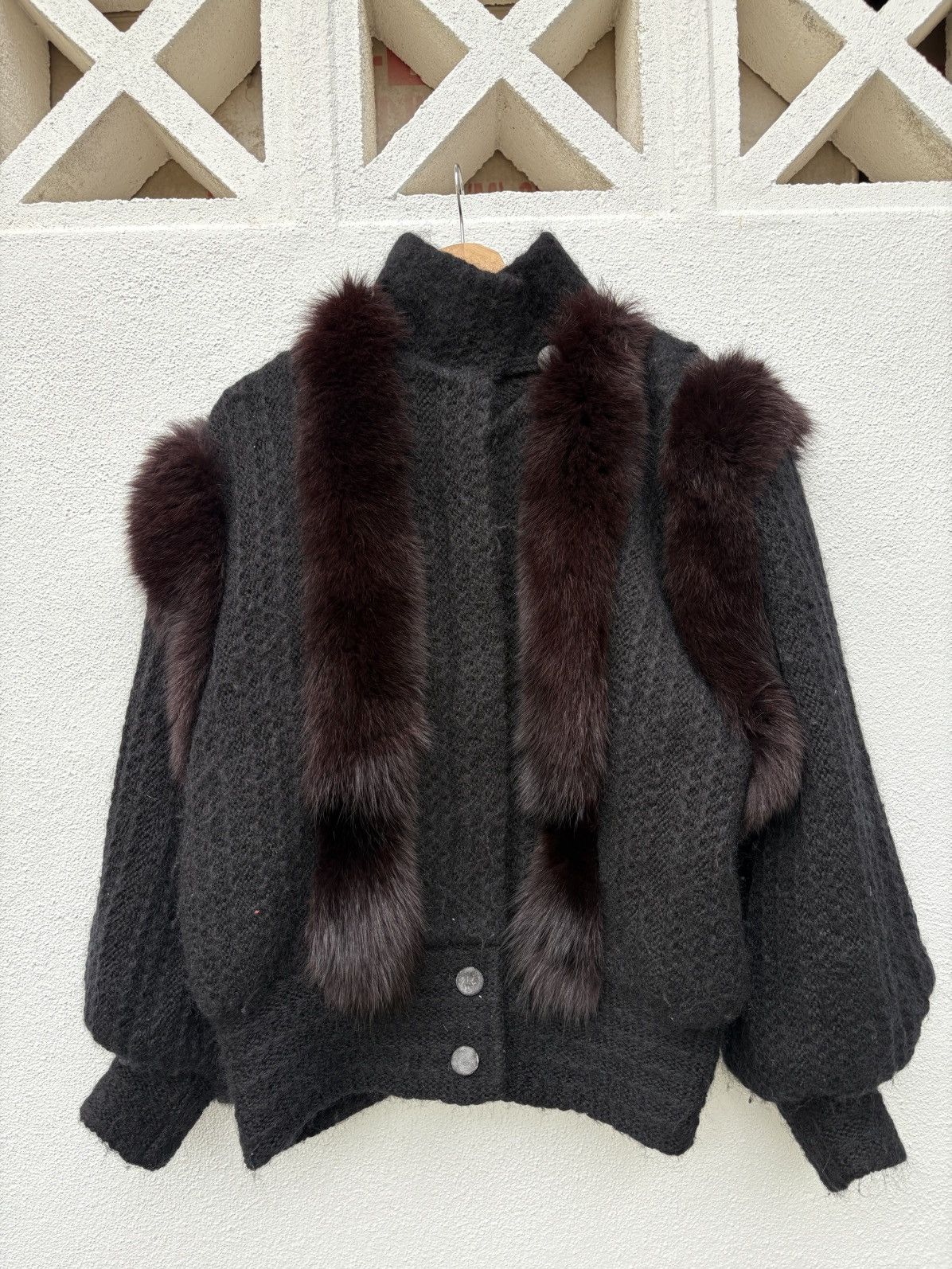 Vintage Vintage Fox Fur Shag Shaggy Cardigan Jacket LGB Inspired Size US M / EU 48-50 / 2 - 1 Thumbnail
