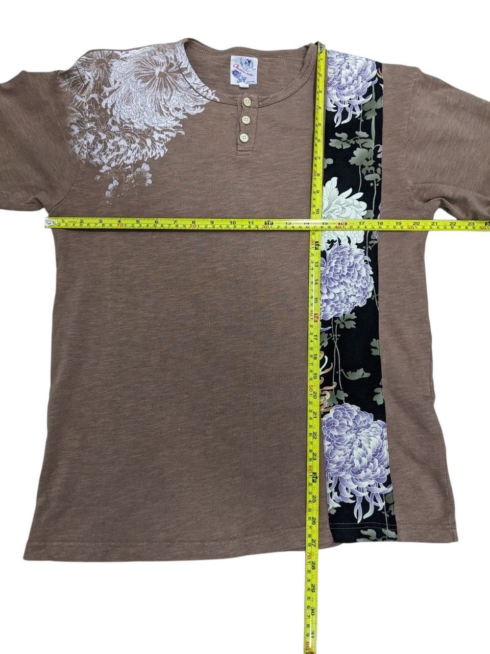 Japanese Brand ONIWA SOTO SUN SURF HAWAII ALOHA WOODEN BUTTON UP HYBRID TEE Size US M / EU 48-50 / 2 - 6 Thumbnail