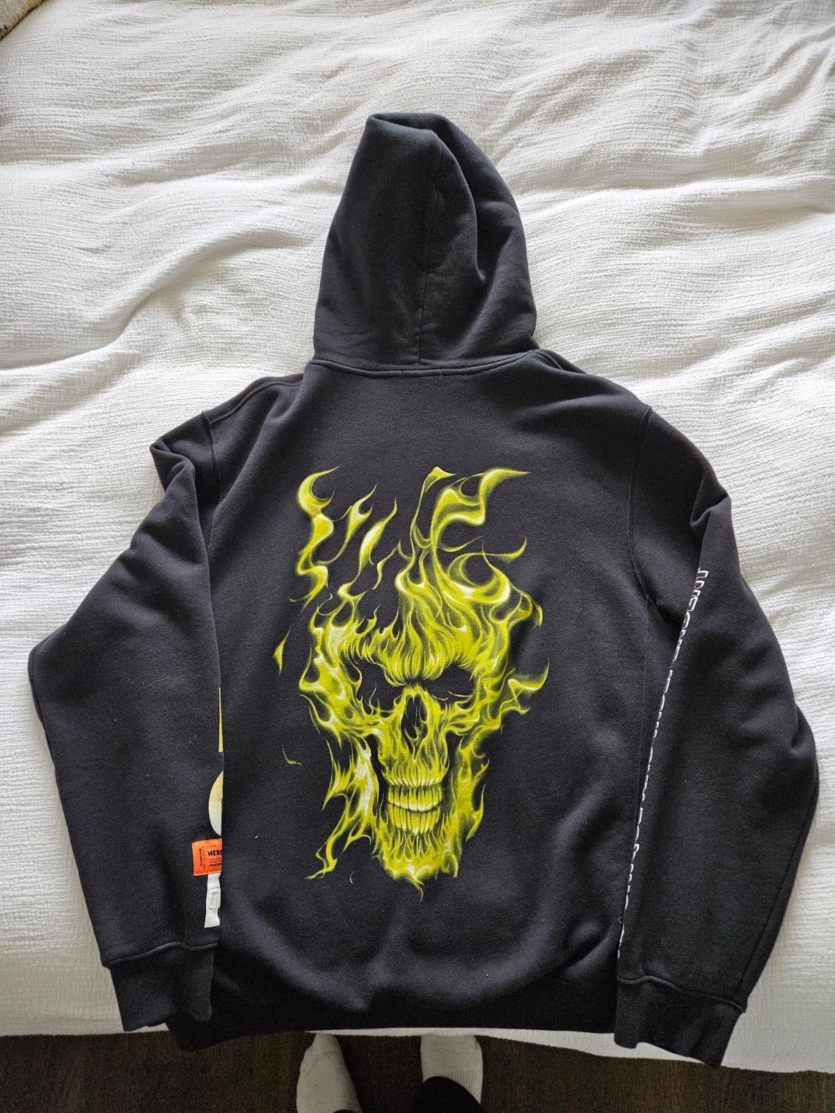 image of Heron Preston Skull Hoodie in Black, Women's (Size Small)