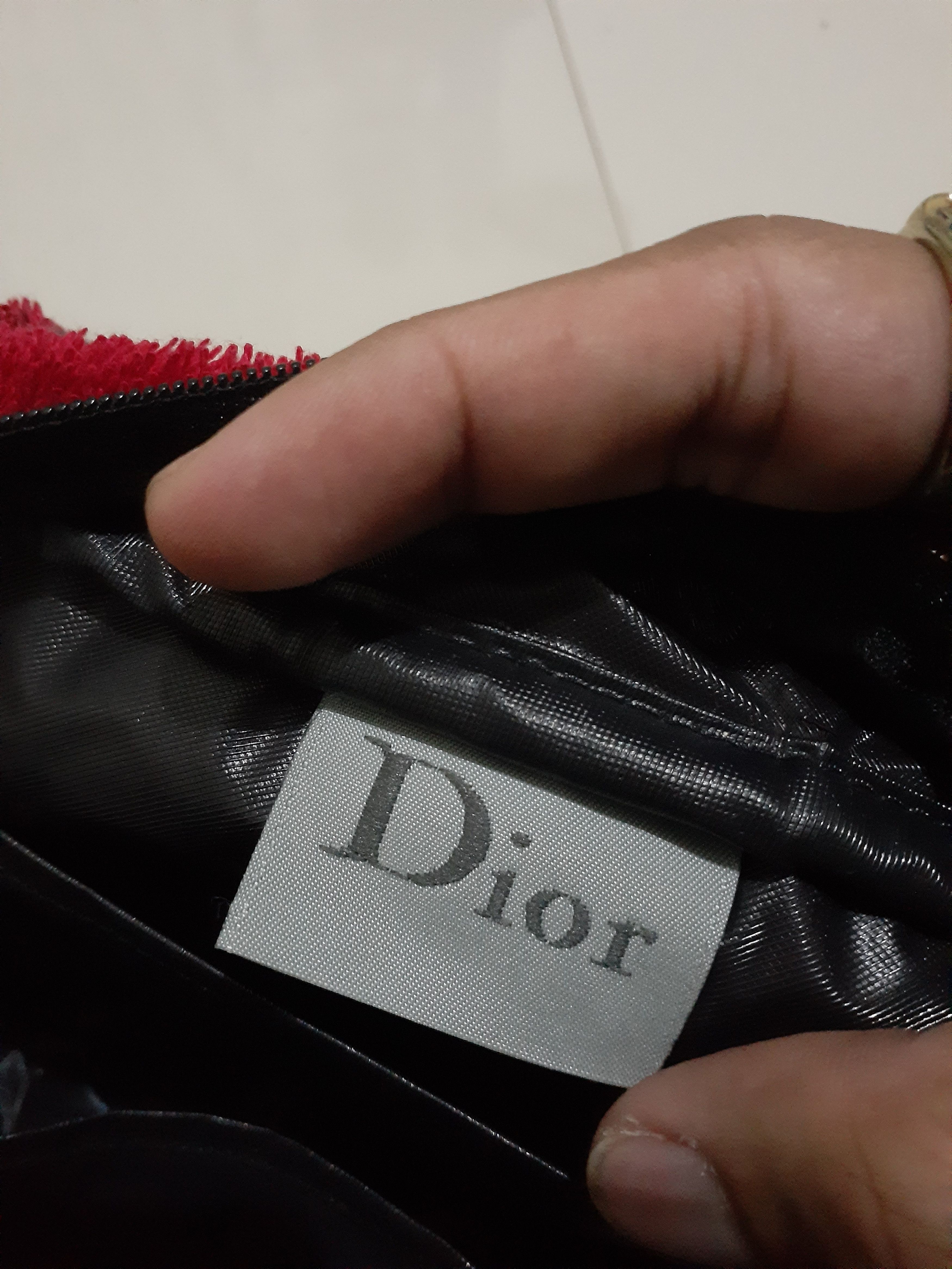 Christian Dior Monsieur × Dior × John Galliano Vtg Y2K Dior Ja'Dore Red Terry Cloth Boston Bag Size ONE SIZE - 8 Thumbnail