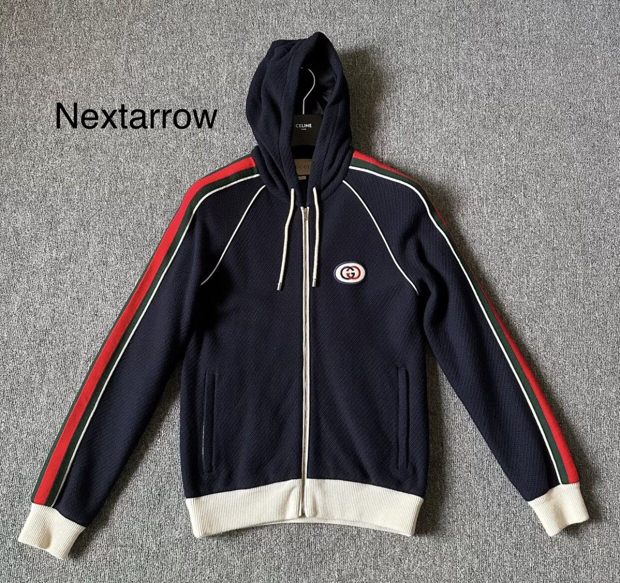 Gucci Gucci arm side red and green blue knitted zipper hoodie Size US XS / EU 42 / 0 - 1 Thumbnail