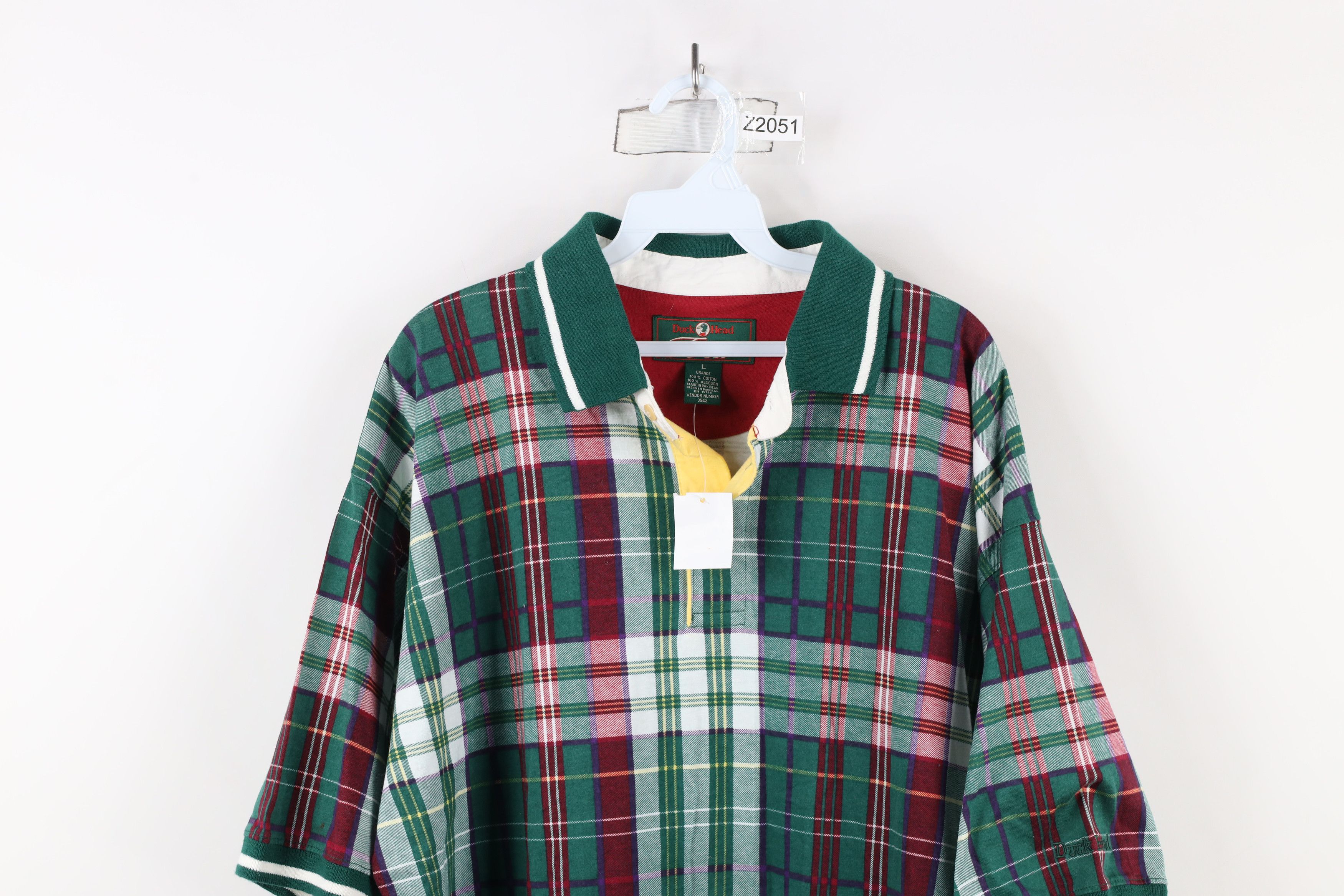 Duck Head × Vintage Deadstock Vintage 90s Duck Head Collared Golf Polo Shirt Size US L / EU 52-54 / 3 - 2 Thumbnail