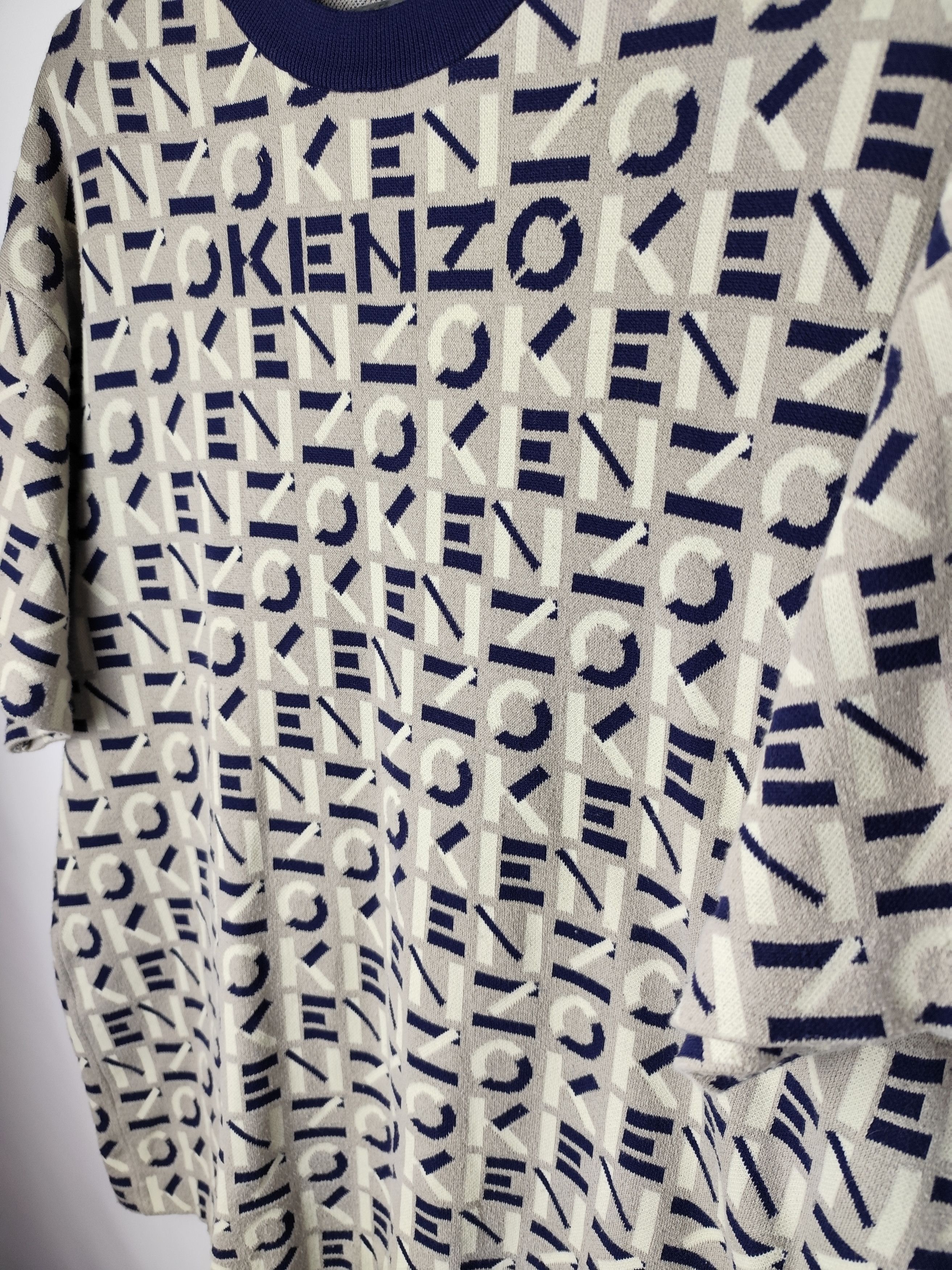 Kenzo Vintage streetwear luxury designer Kenzo Full Monogram Tee Size US XL / EU 56 / 4 - 2 Thumbnail
