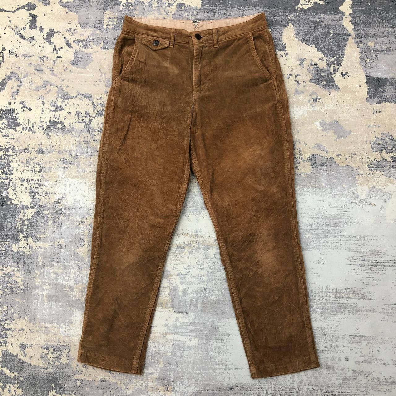 Japanese Brand P162 D.M.G JAPAN MADE CORDUROY SKINNY ANKLE PANTS Size US 28 / EU 44 - 1 Thumbnail
